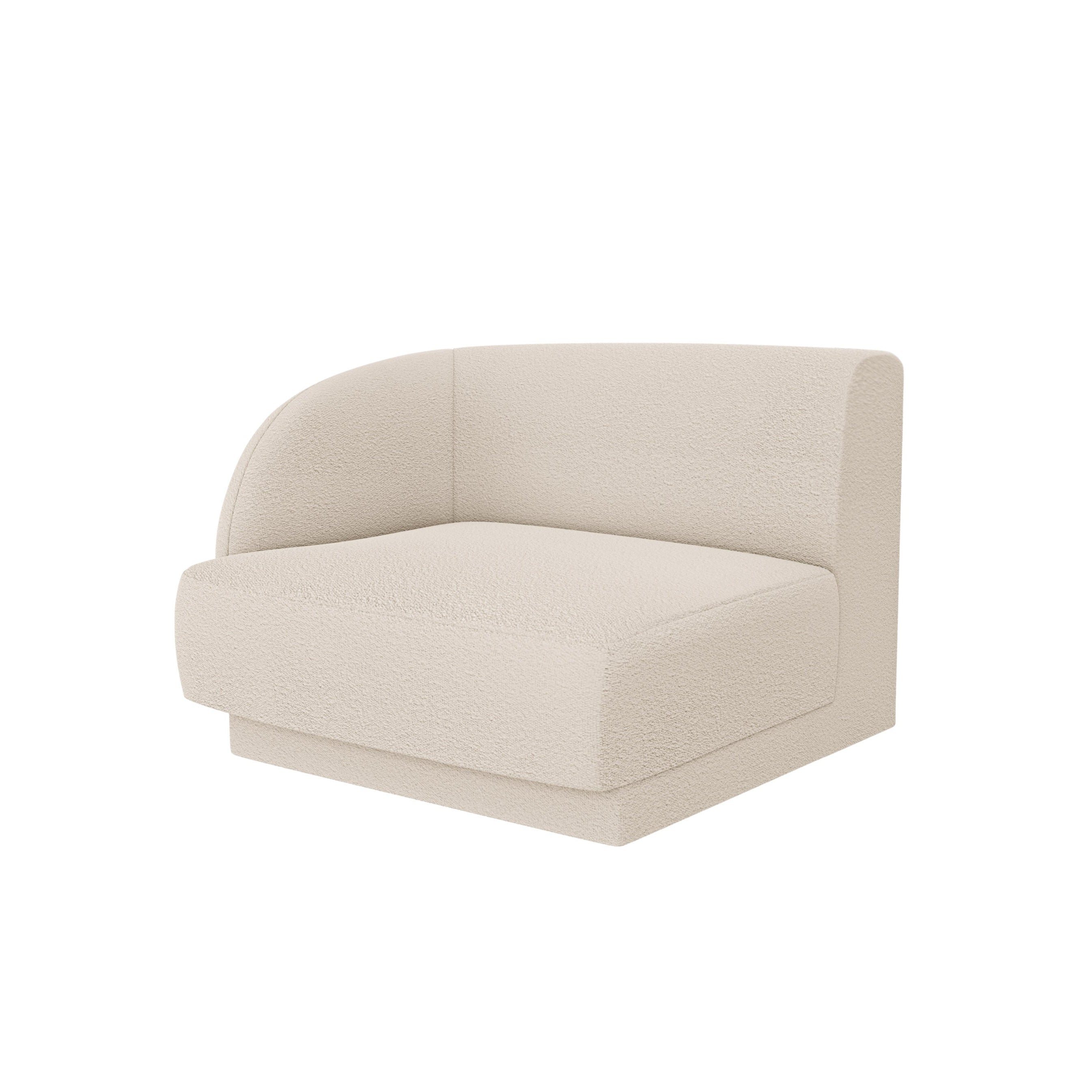 MILEY Modular Sofa - Left-Side Beige Boucle Module