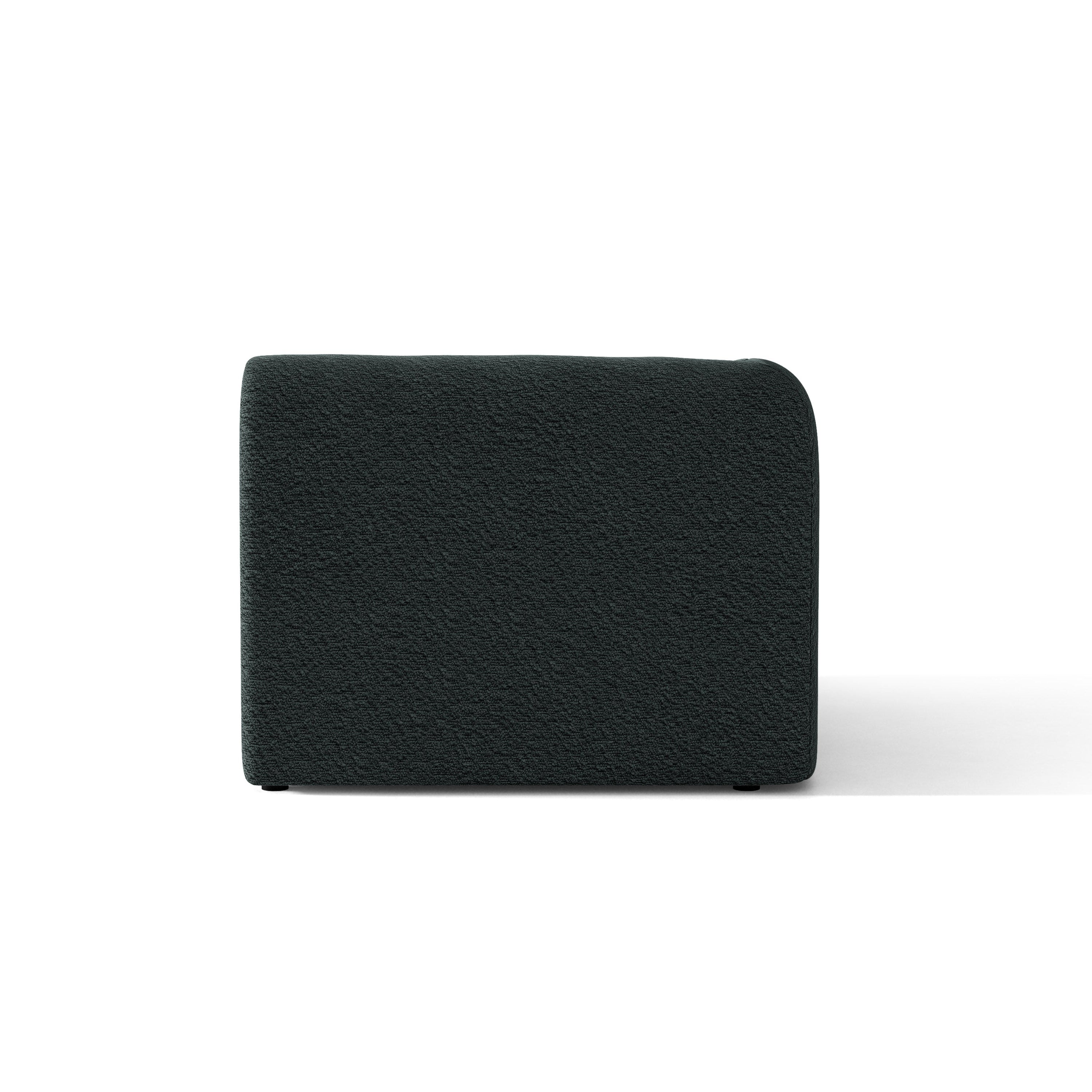 Sofa modułowa MILEY - moduł lewostronny czarny boucle – tkanina bouclé