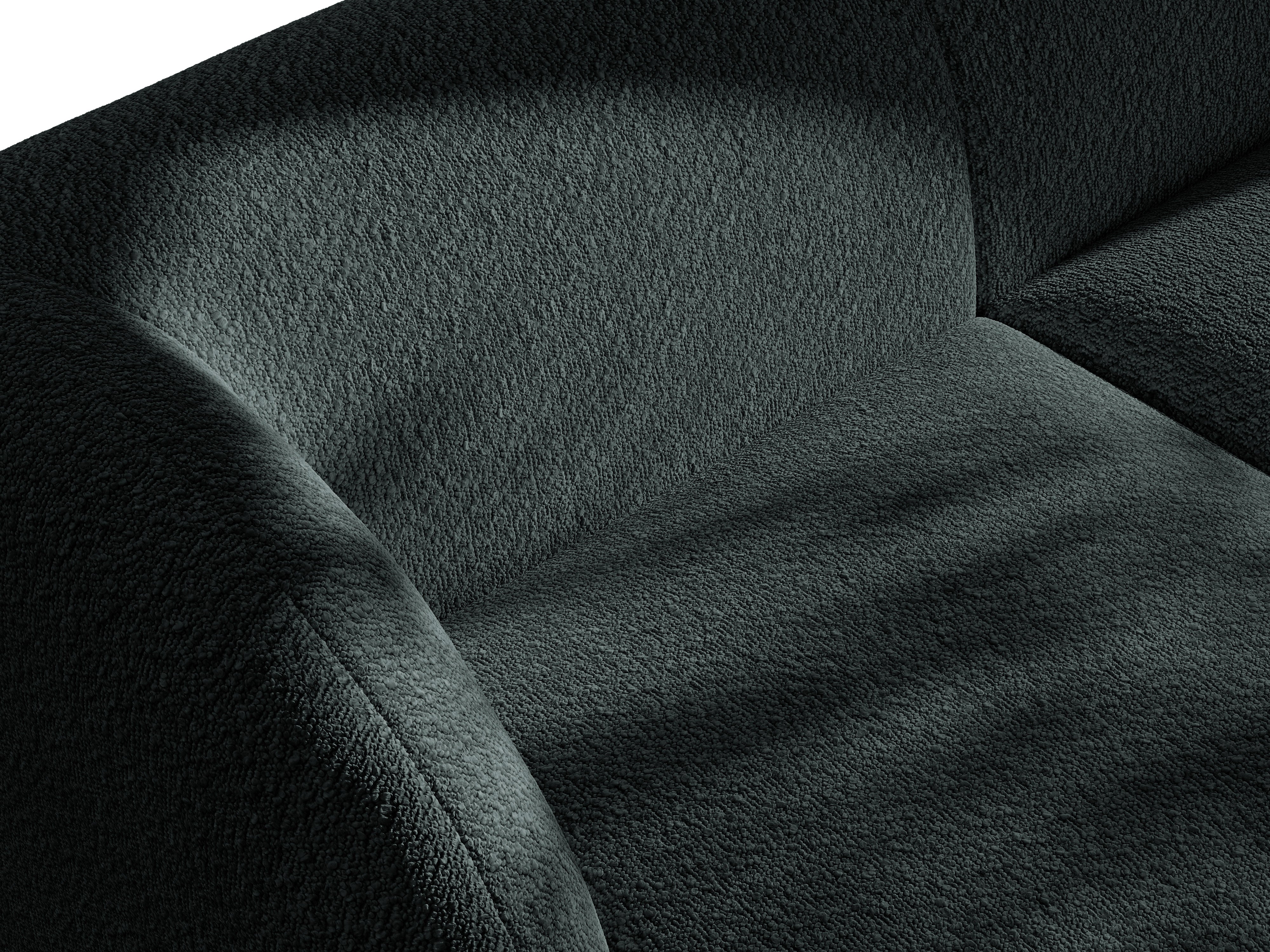 Sofa modułowa MILEY - moduł lewostronny czarny boucle do salonu – Micadoni