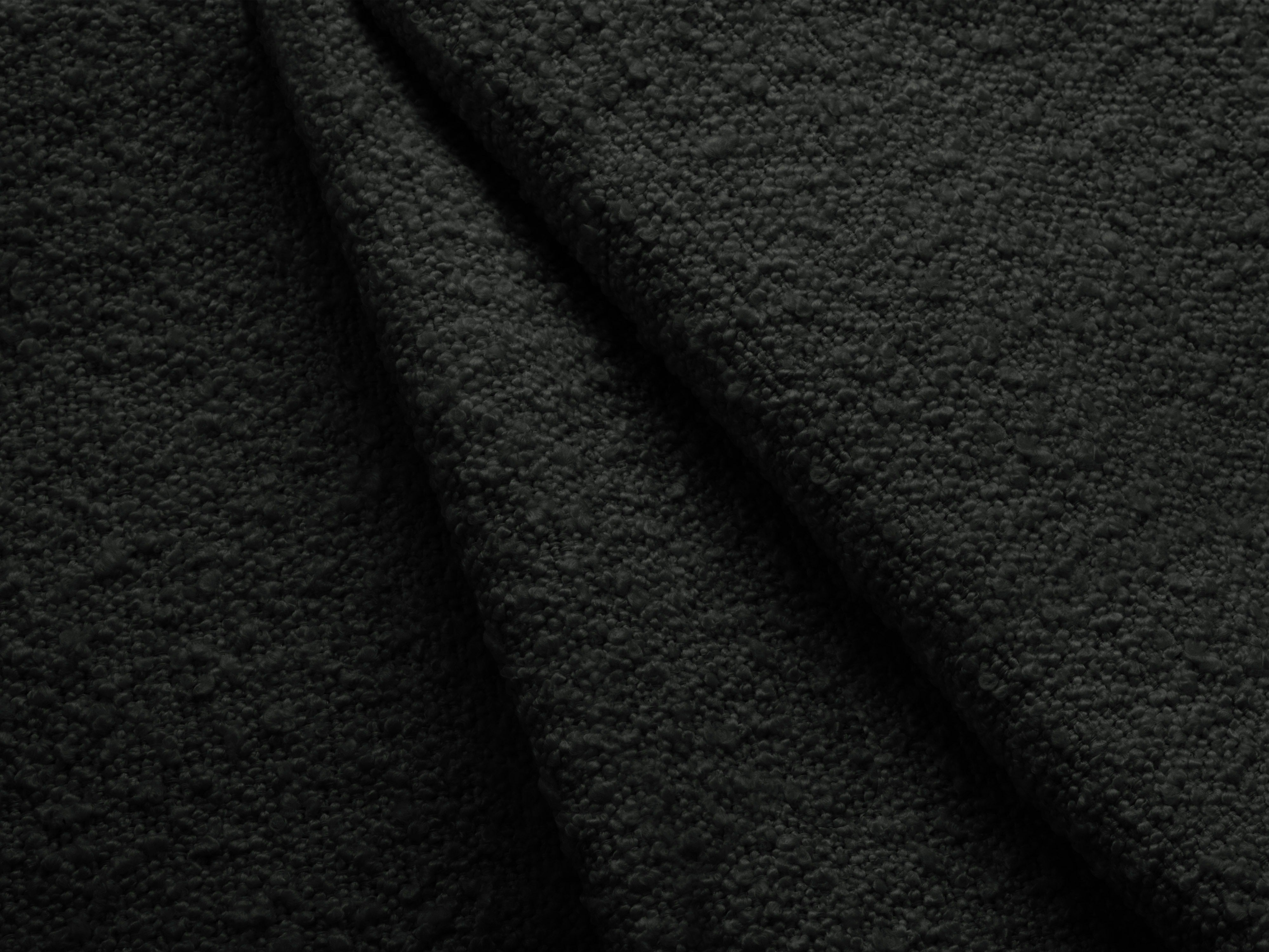 Modulares Sofa MILEY - rechtes Element in schwarzem Boucle