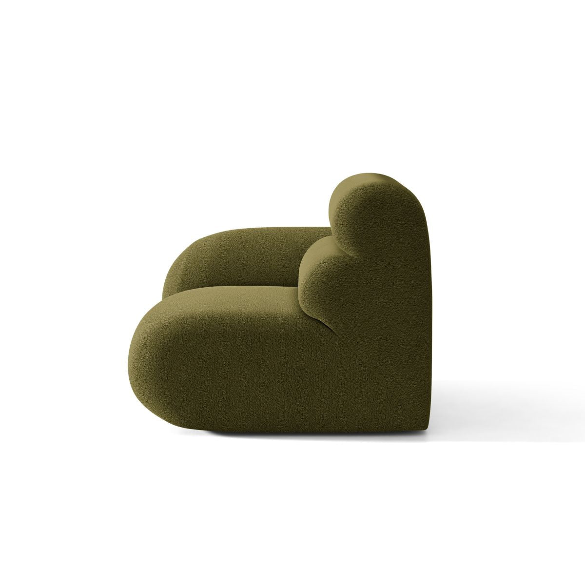 Modulaire NEO-sofa - linkermodule in olijfgroene bouclé