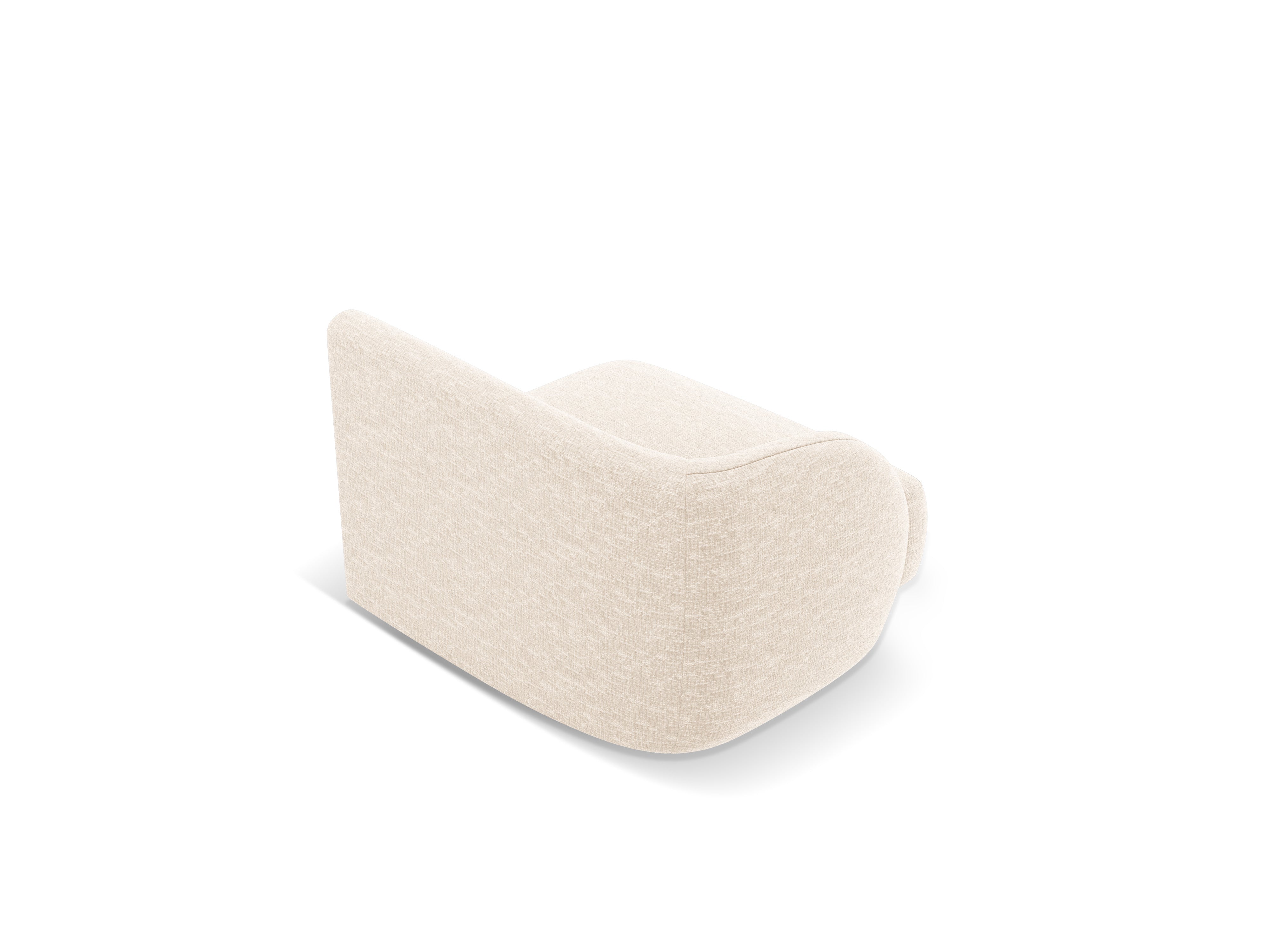 MILEY Modular Sofa - Left-Side Module in Light Beige Silky Chenille