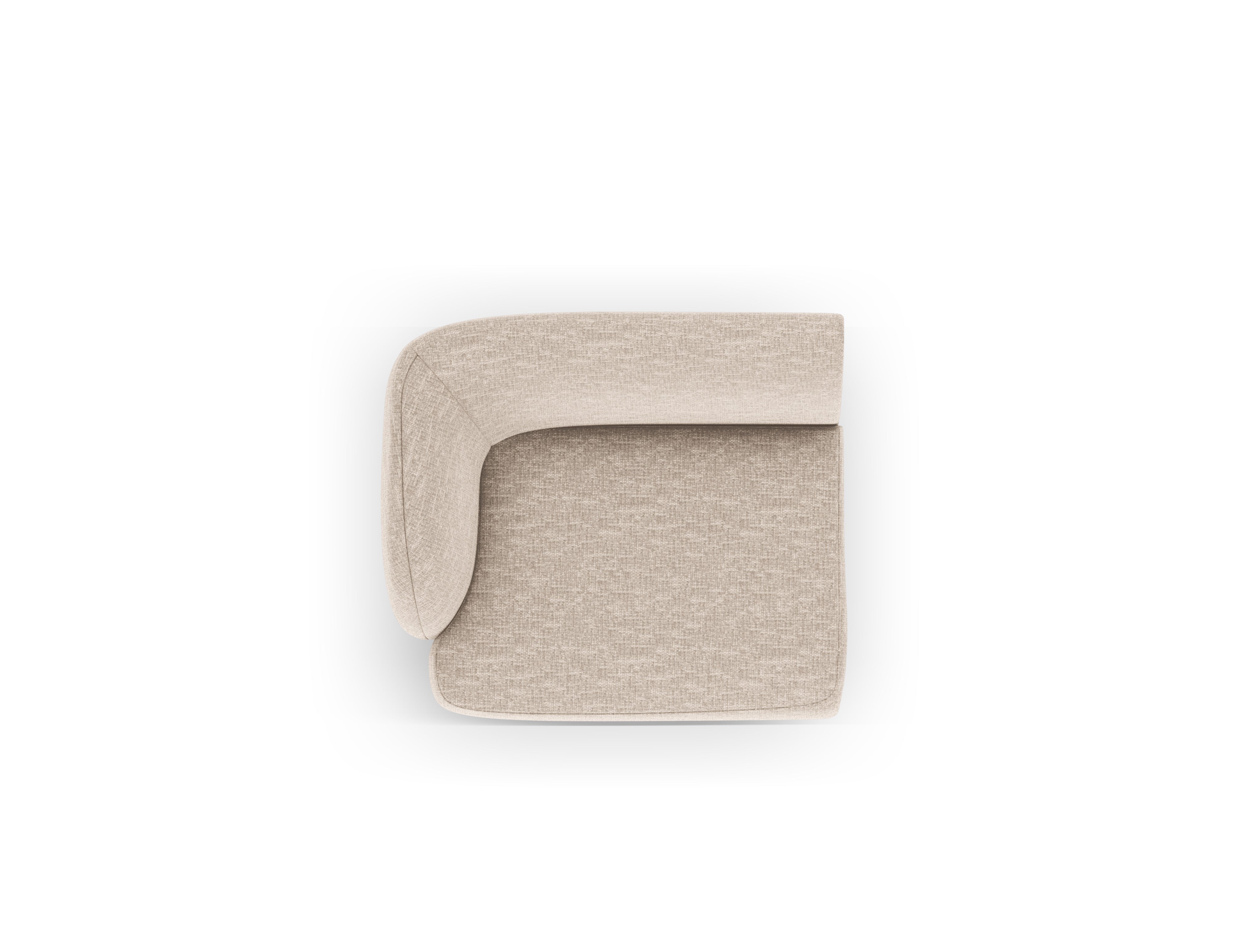MILEY Modular Sofa - Left-Side Module in Beige Silky Chenille