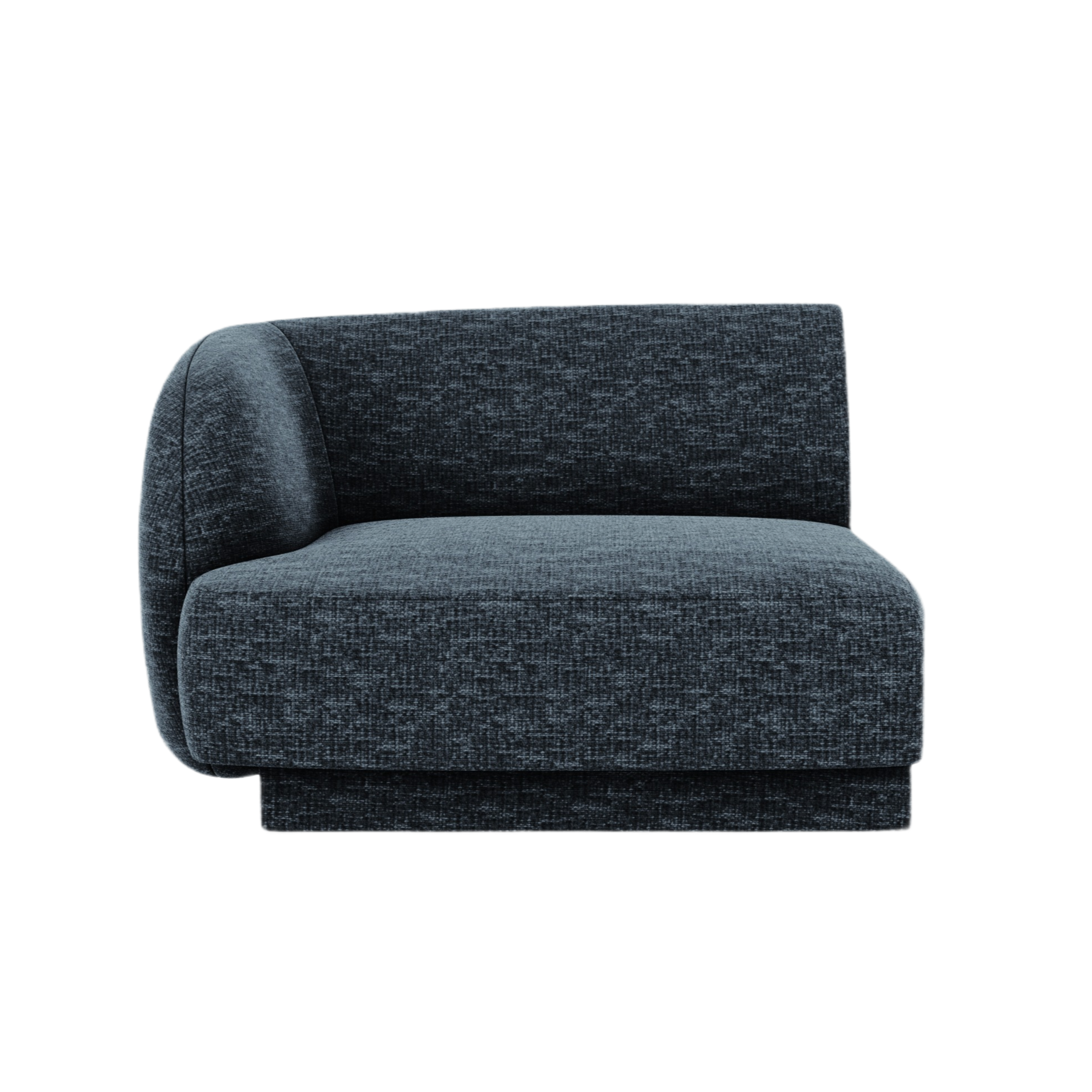 MILEY Modular Sofa - Left Module in Royal Blue Silky Chenille