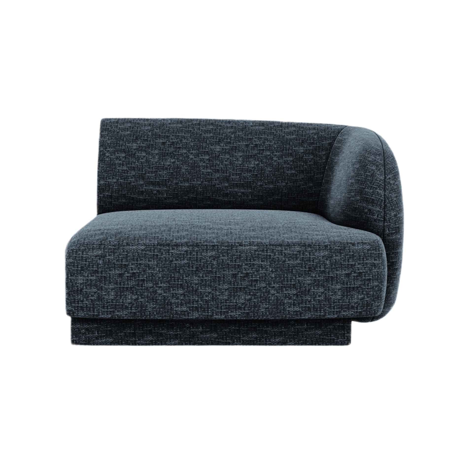 Modular Sofa MILEY - Right Side Module Royal Blue Chenille Silk