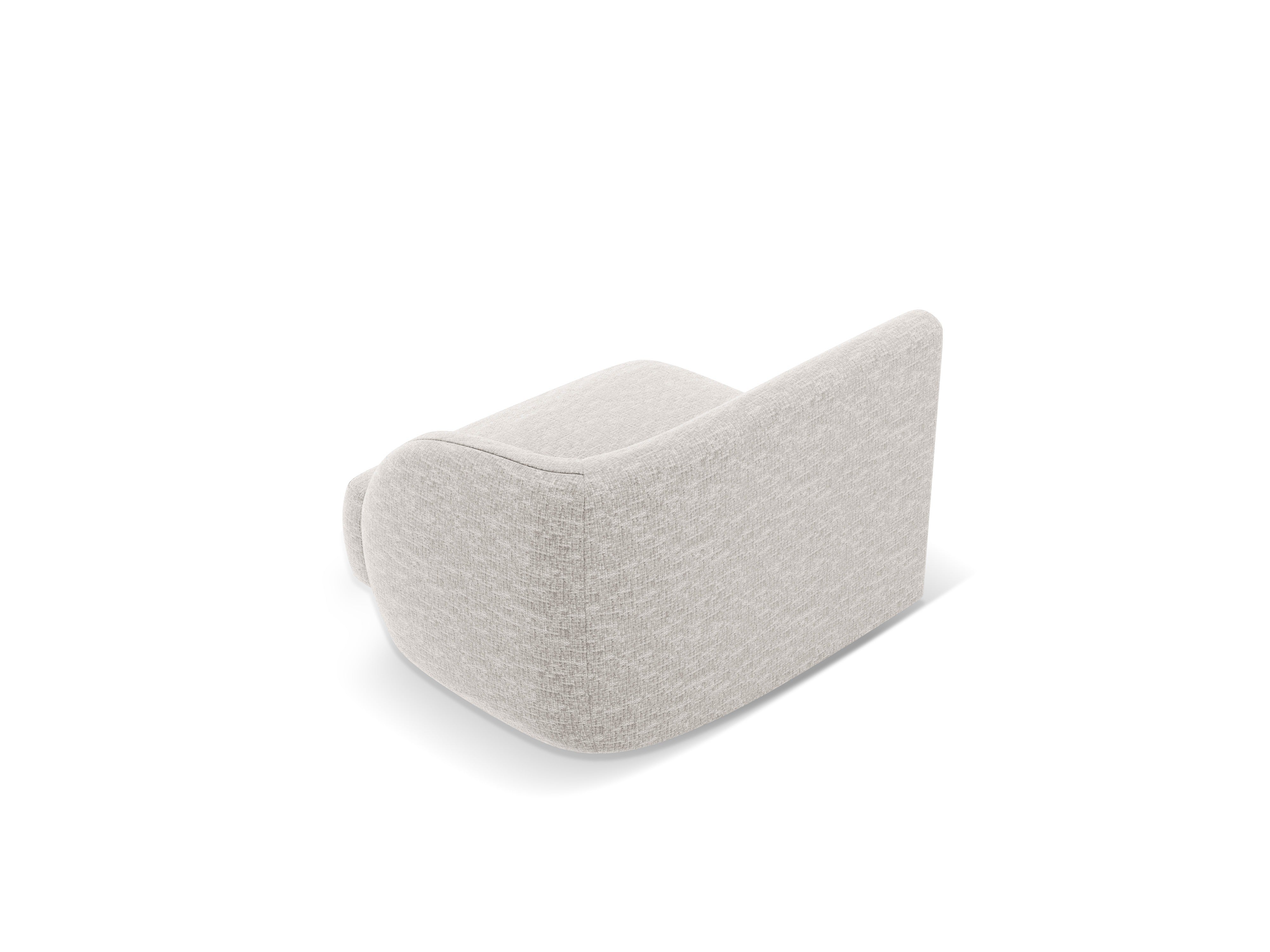 Modulsofa MILEY - rechte Modulkombination in hellgrauem, seidig schimmerndem Chenille