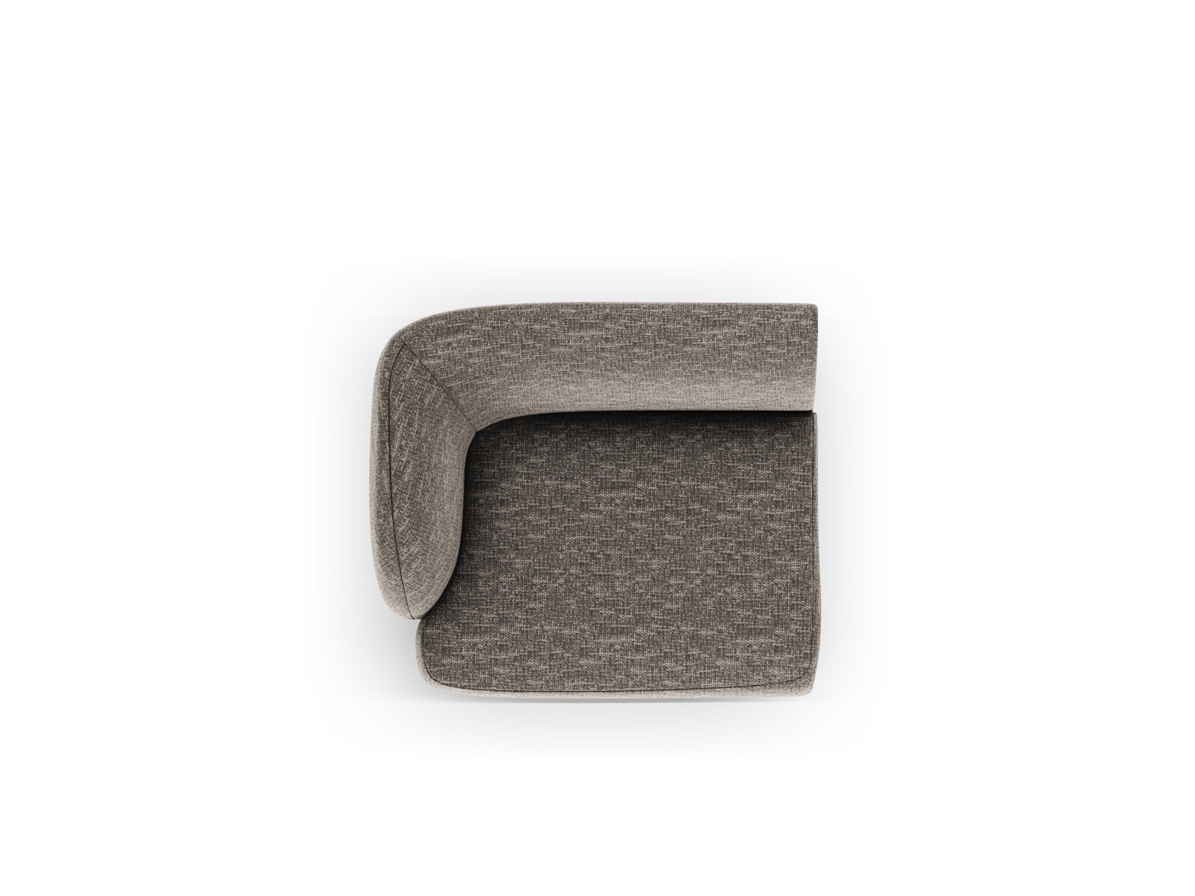 MILEY Modular Sofa - Left-Side Module in Silky Gray Chenille