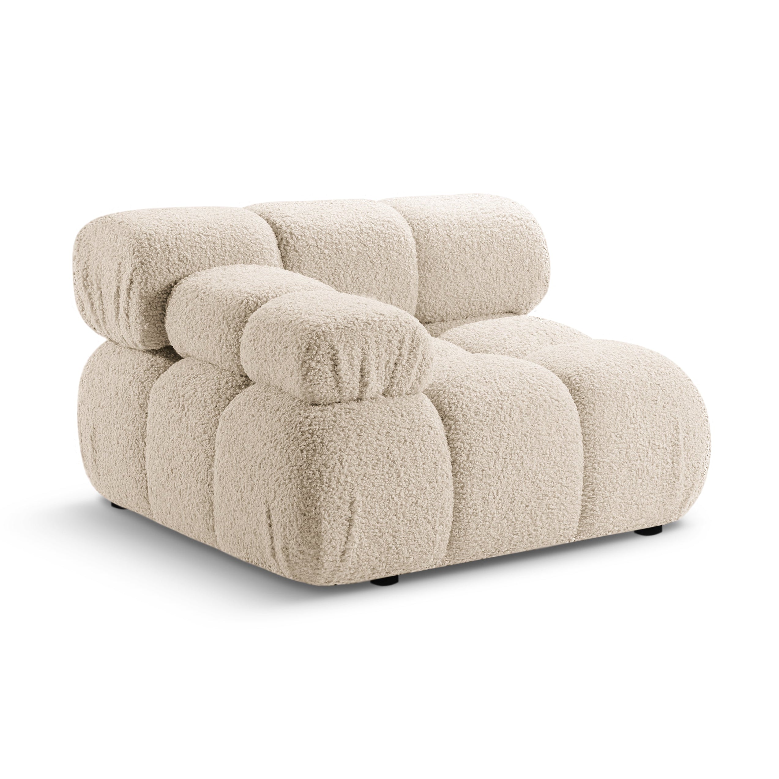Modulaire bank BELLIS - linker module in beige bouclé
