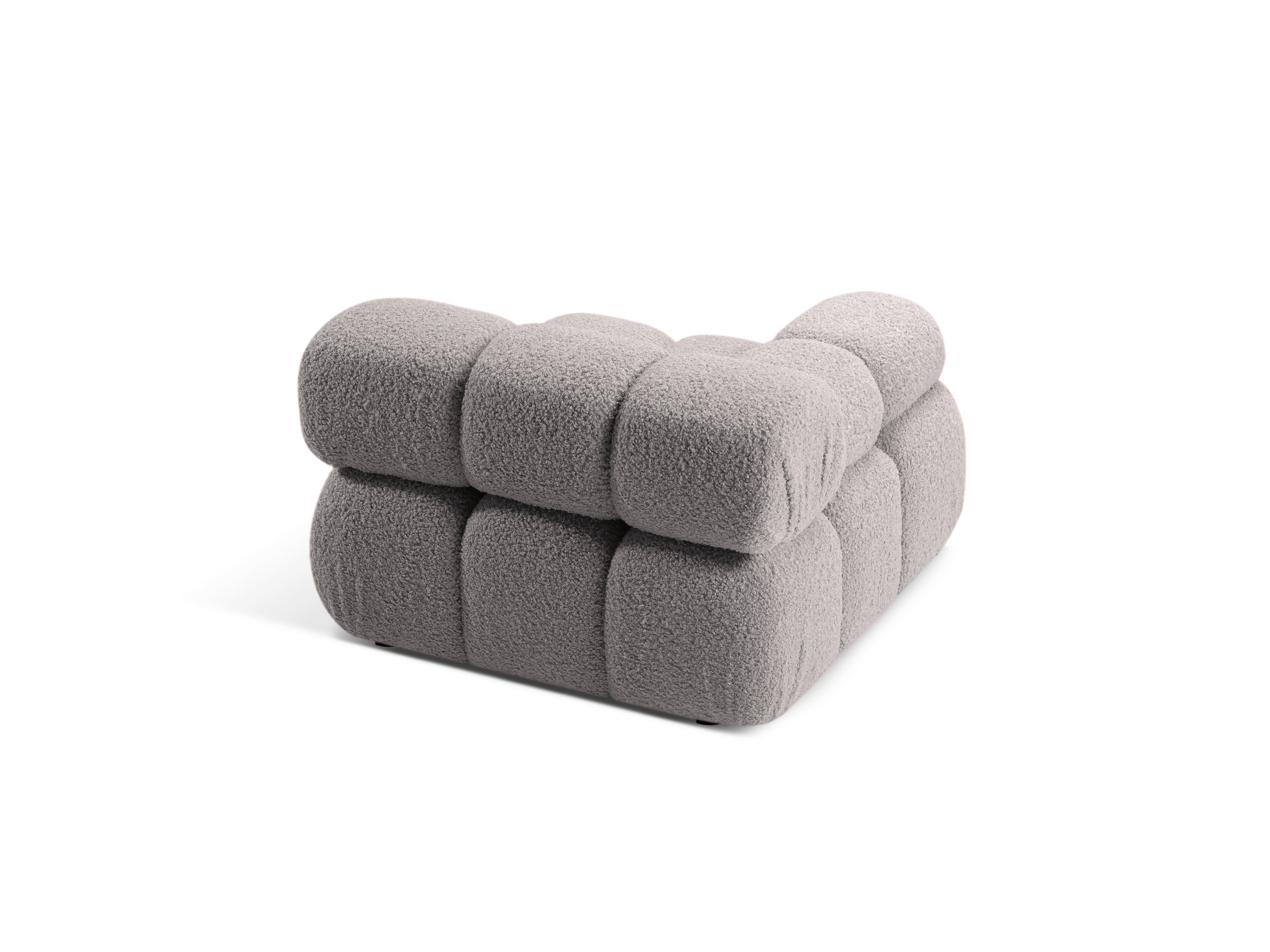 Modulaire bank BELLIS - linker module grijze boucle