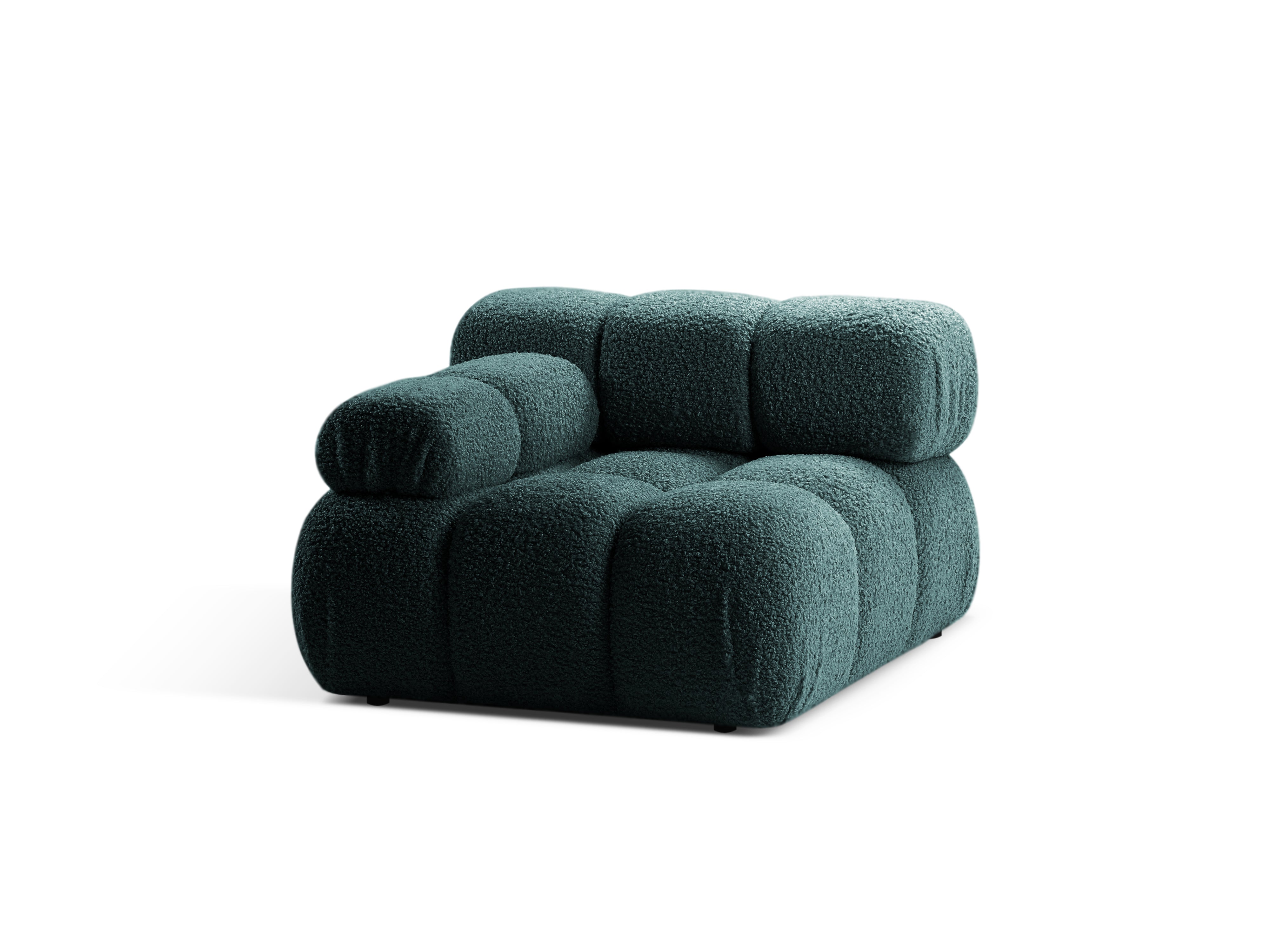 Modulaire bank BELLIS - linker diepe module in petrol boucle