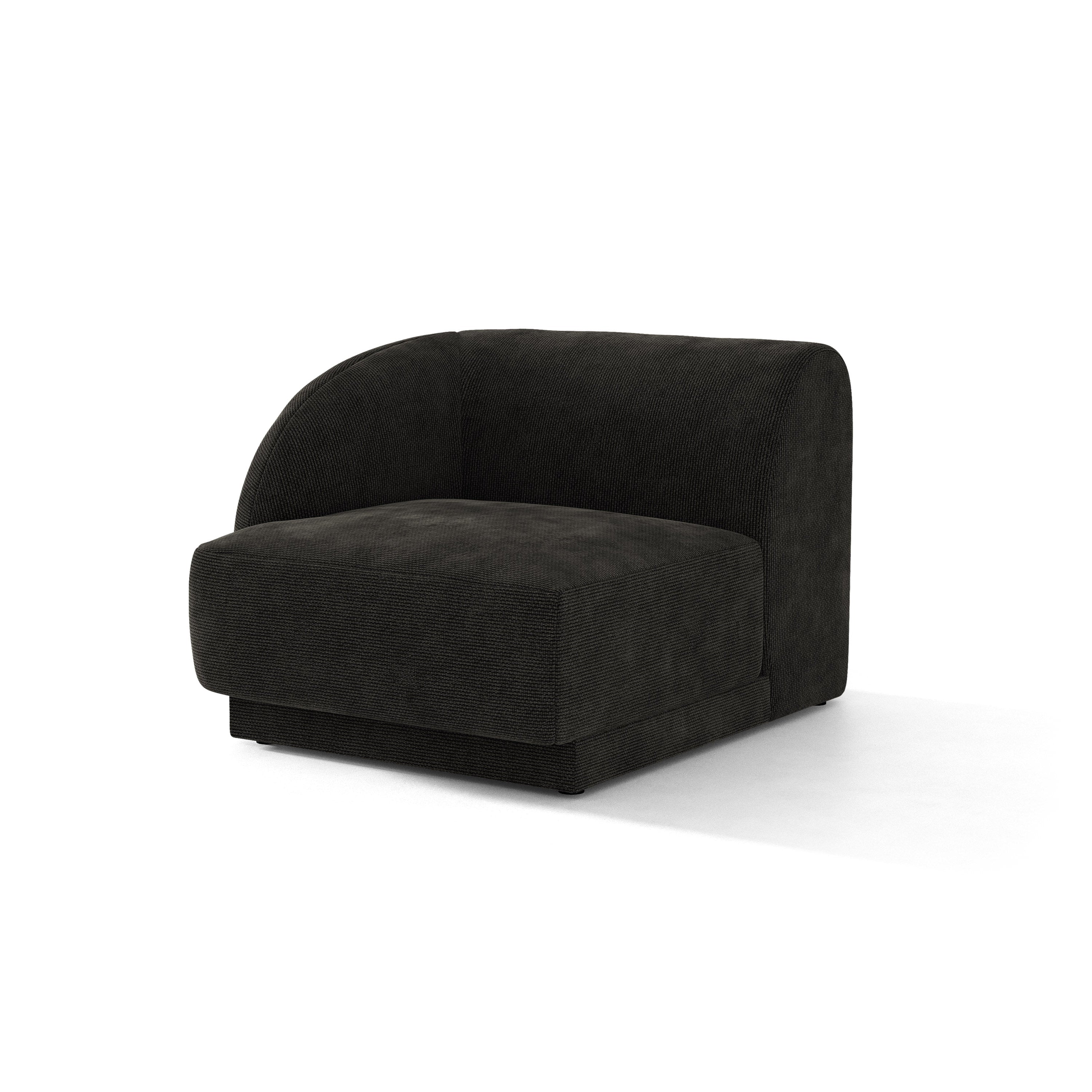Modulaire bank - linkermodule MILEY zwart chenille