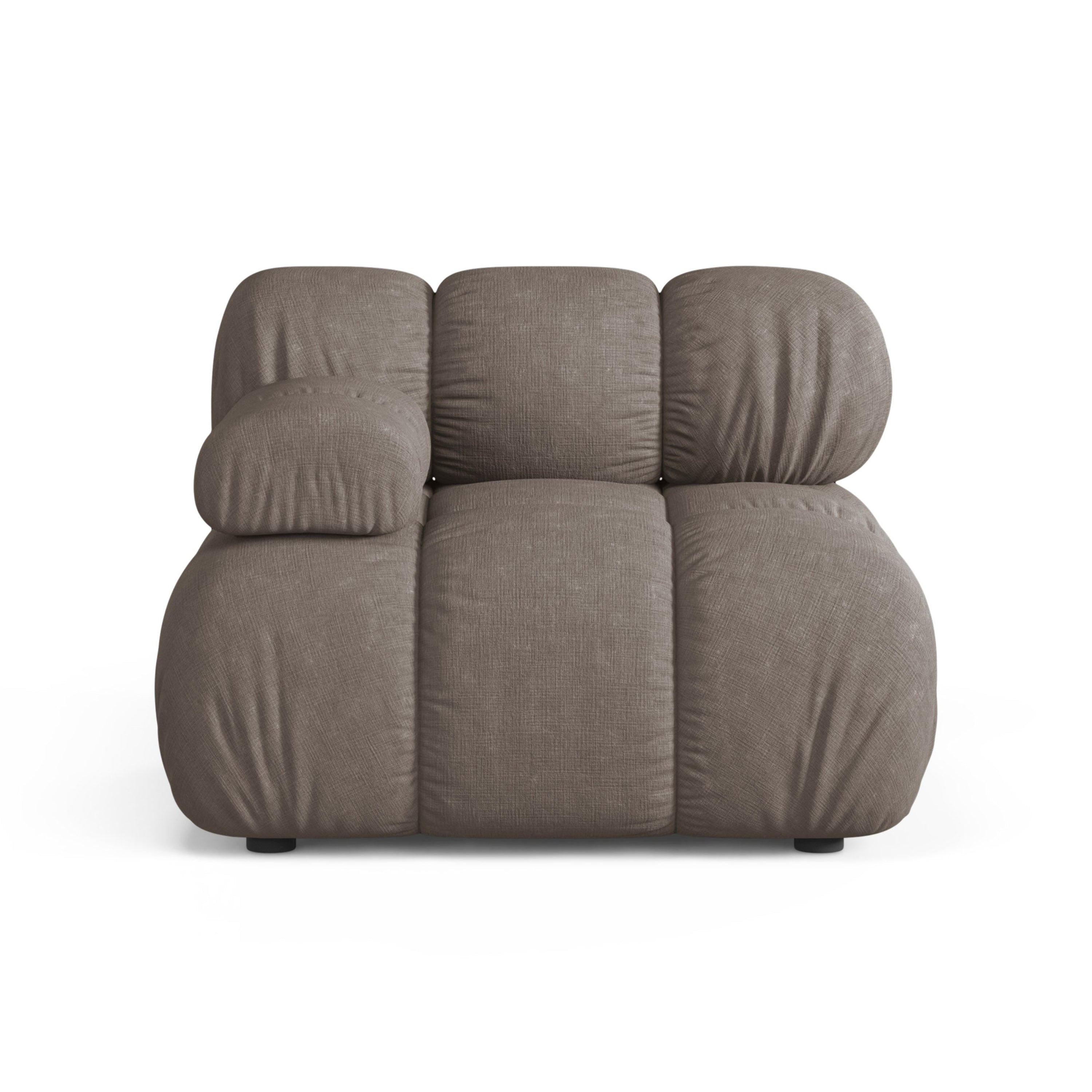 Modulaire bank BELLIS - linker module in donker cappuccino