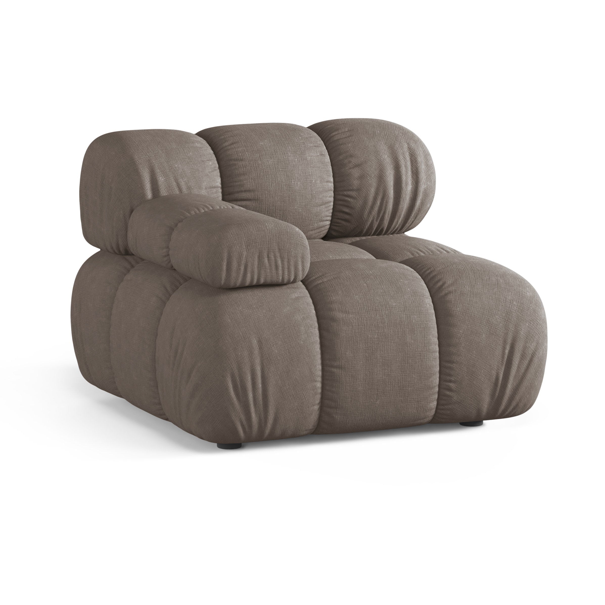 Modulaire bank BELLIS - linker module in donker cappuccino