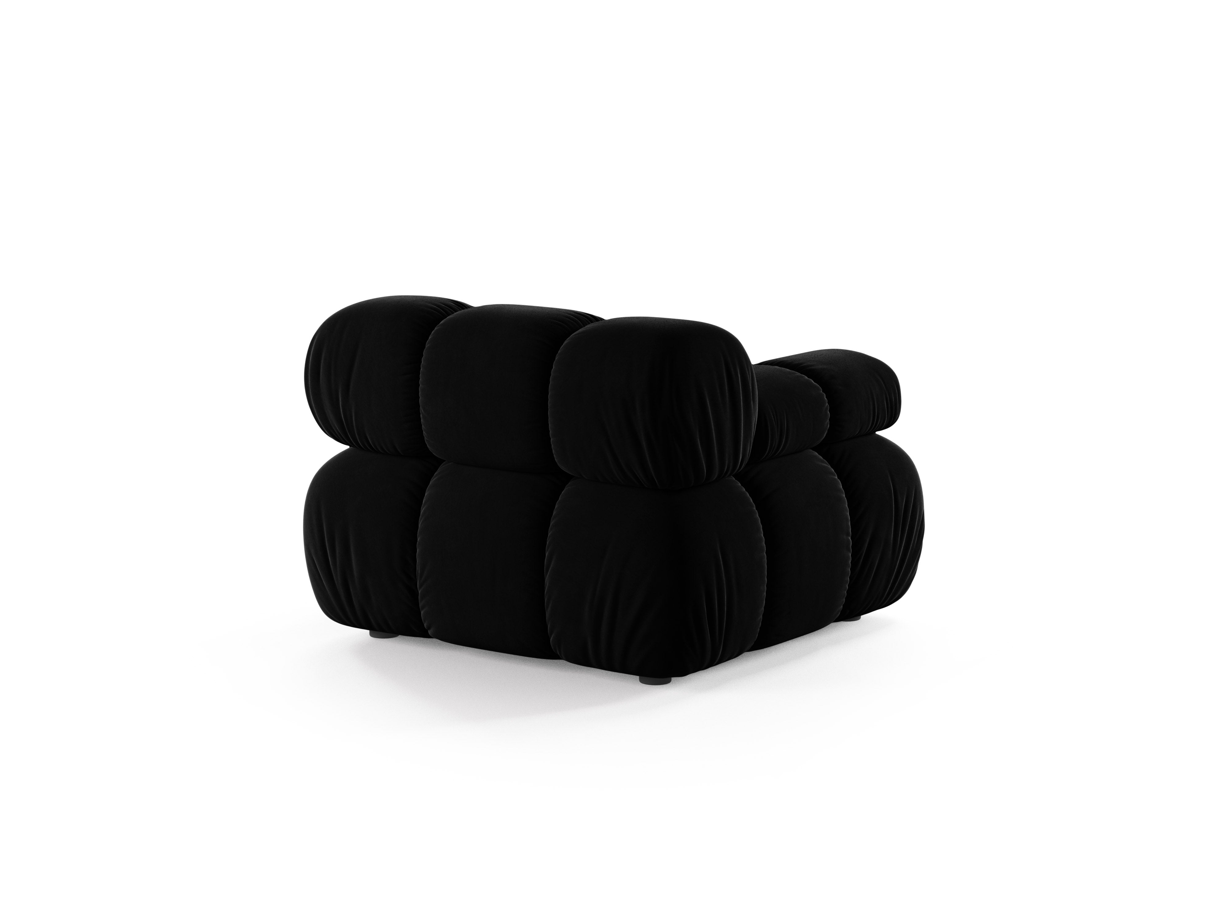 Modulaire bank BELLIS - linker module in zwarte velvet