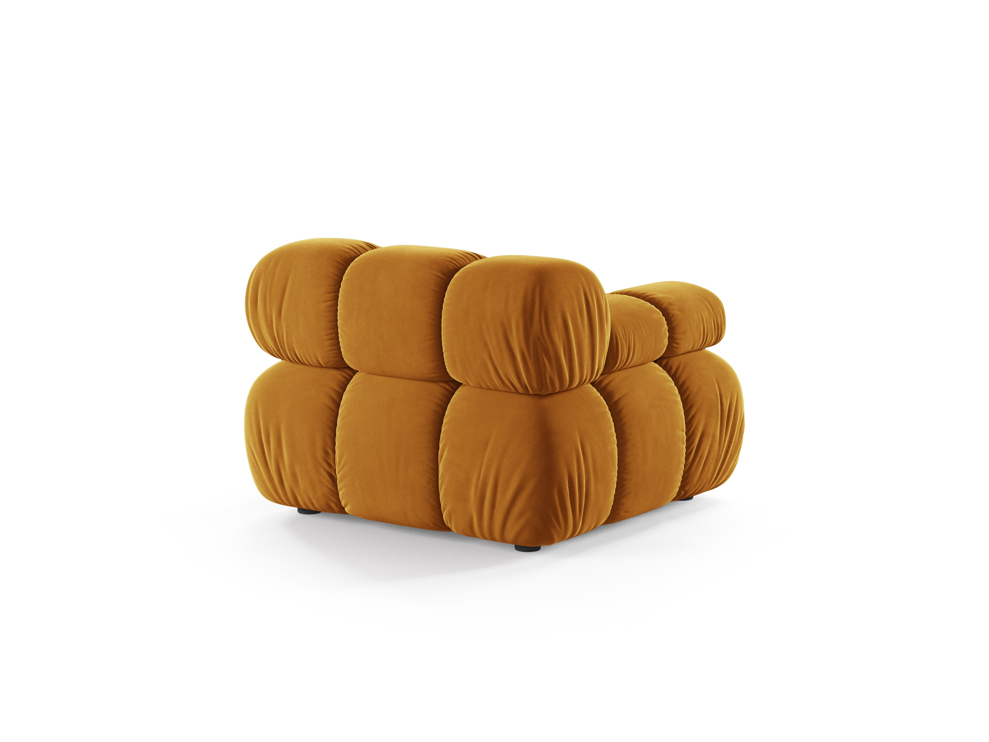 Modulaire bank BELLIS - linkermodule in mosterdkleurig fluweel