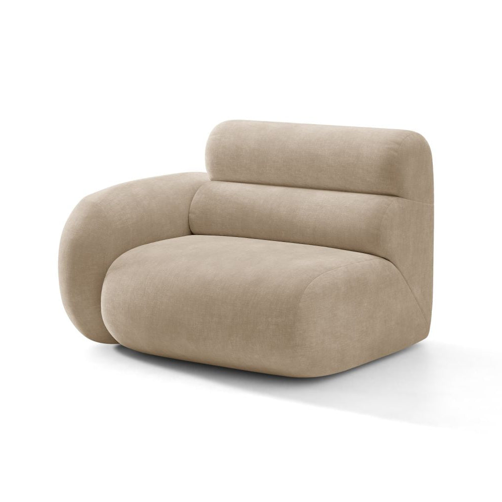 Modulaire bank NEO - linker module in beige chenille