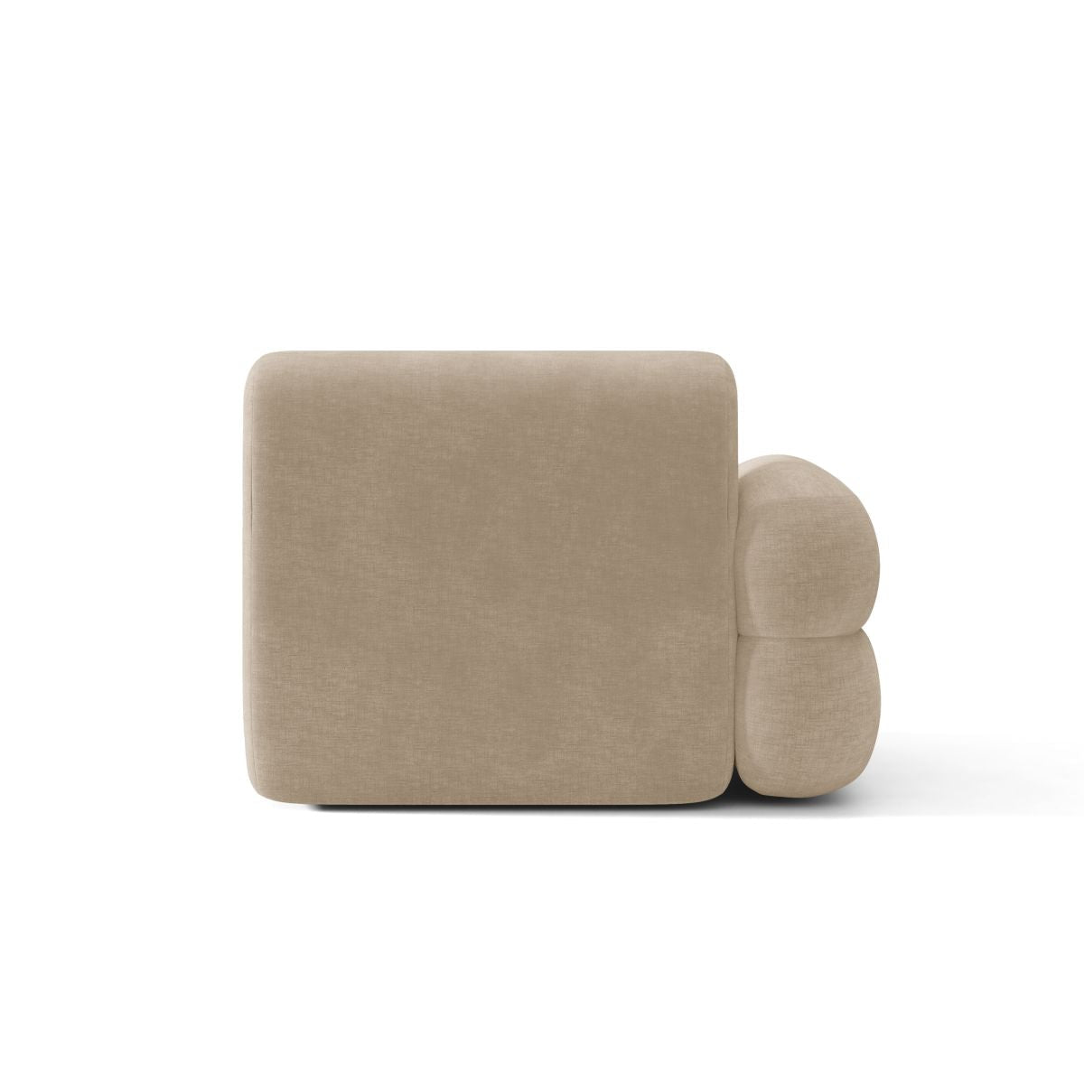 Modulaire bank NEO - linker module in beige chenille