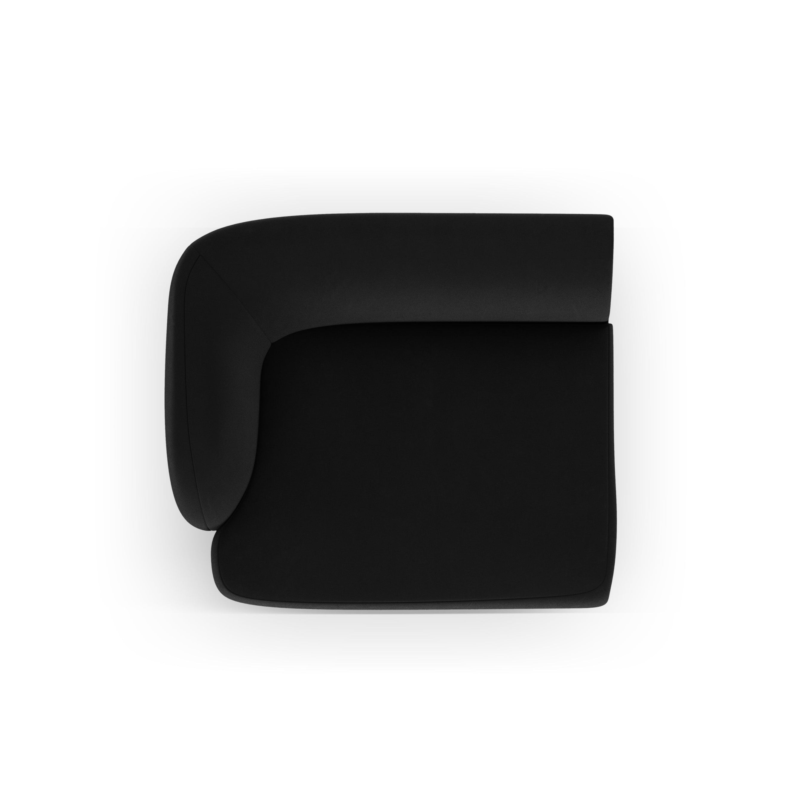 Samt-Modulsessel MILEY - linkes schwarzes Modul