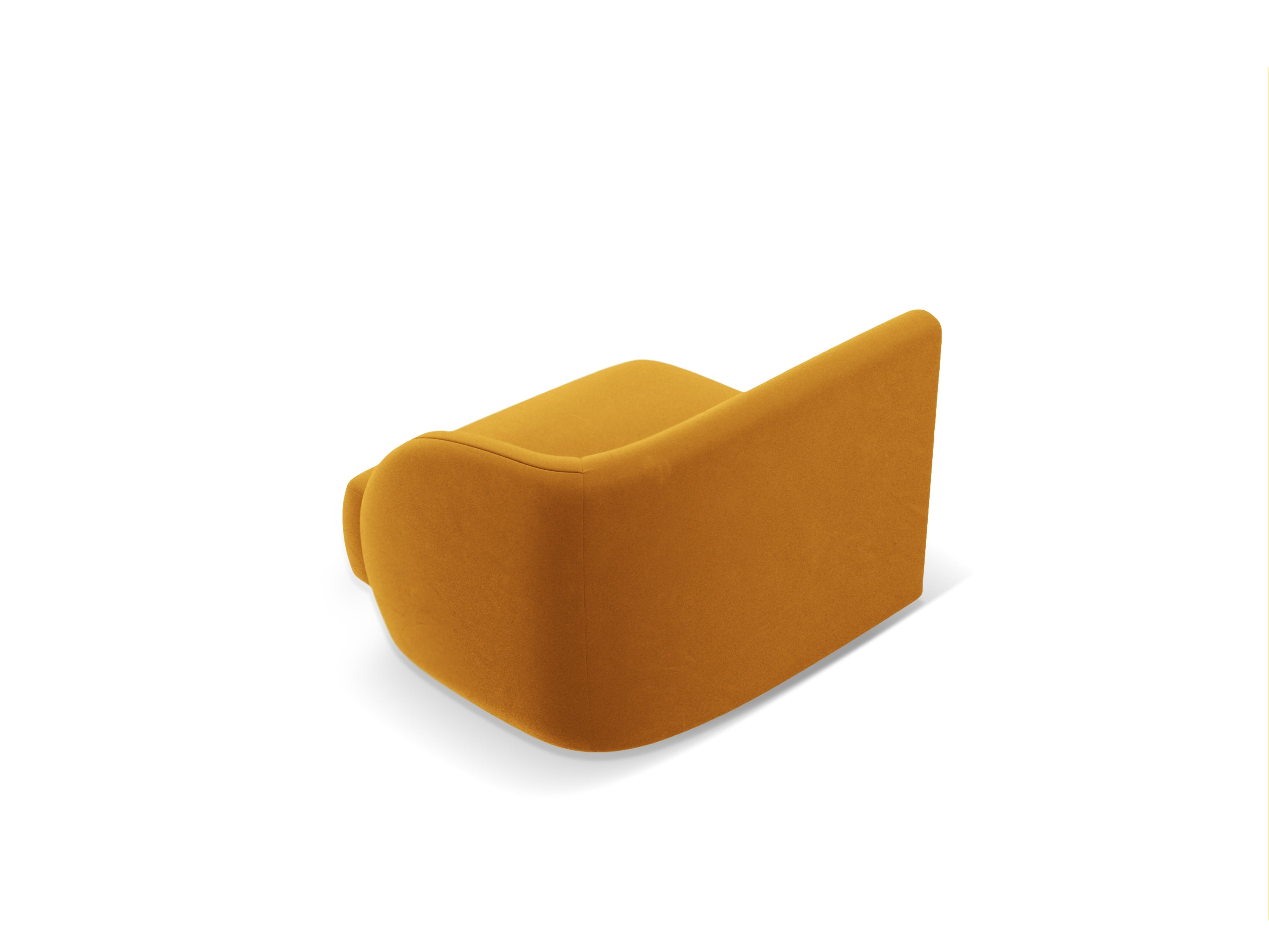 Velvet modular sofa MILEY - right-side module yellow