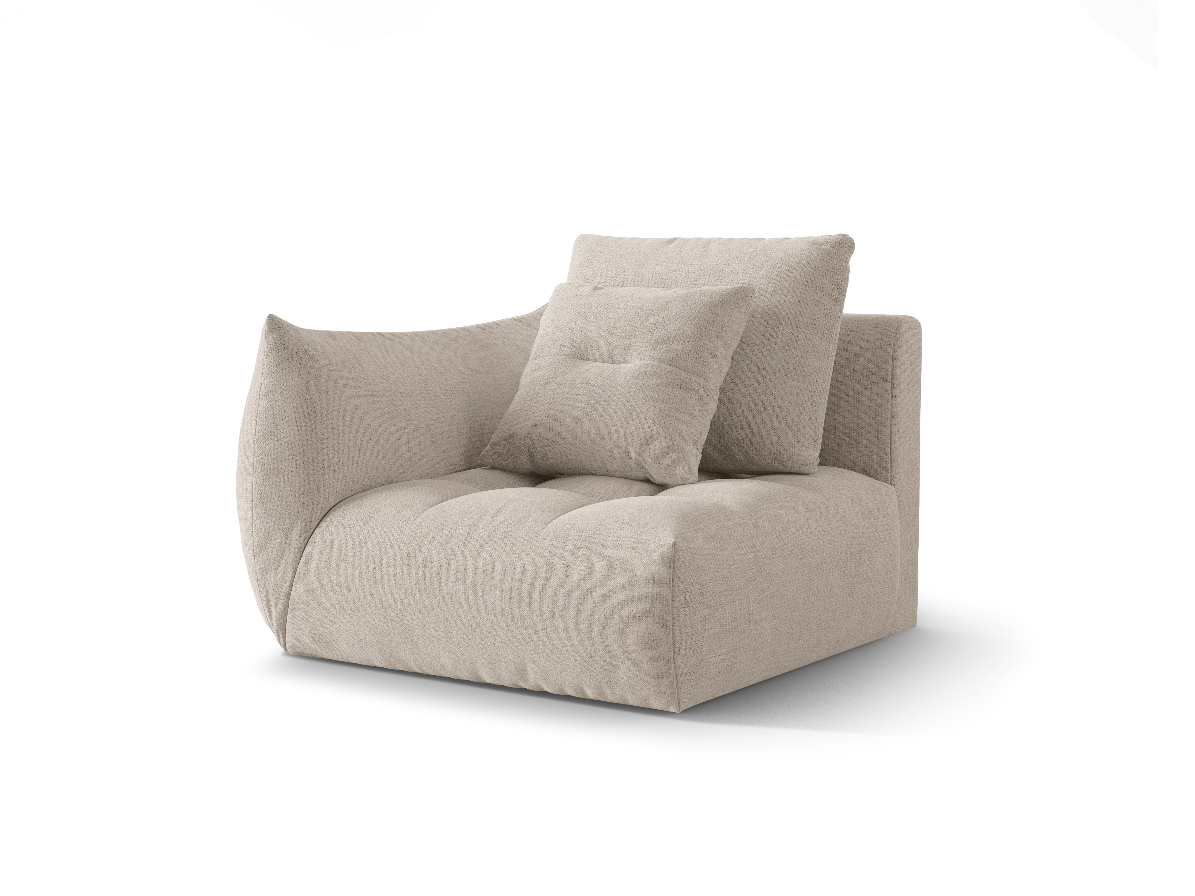 BLOOM modular sofa - left-sided dark beige chenille element