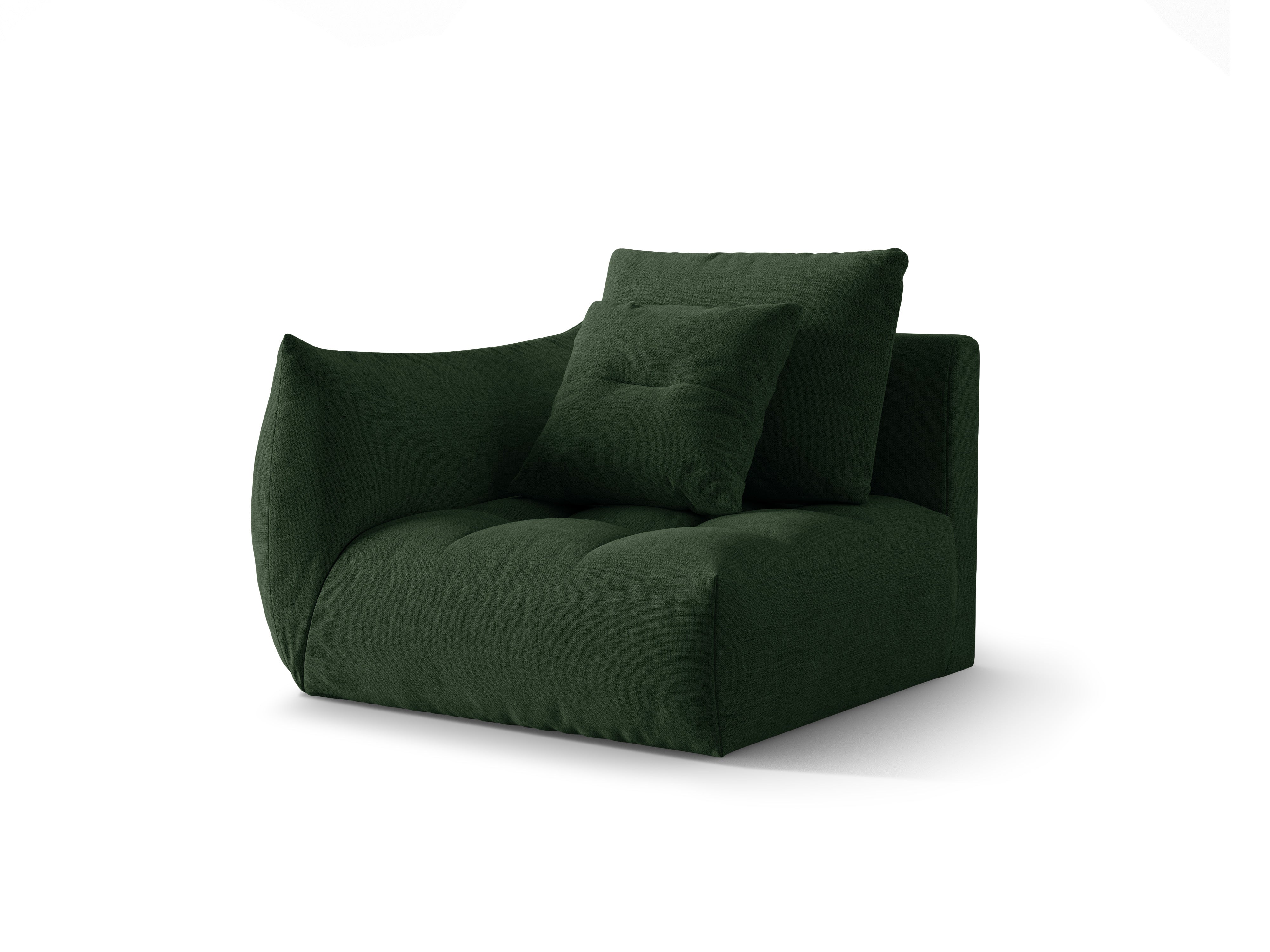 Modulaire bank BLOOM - linker element groene chenille