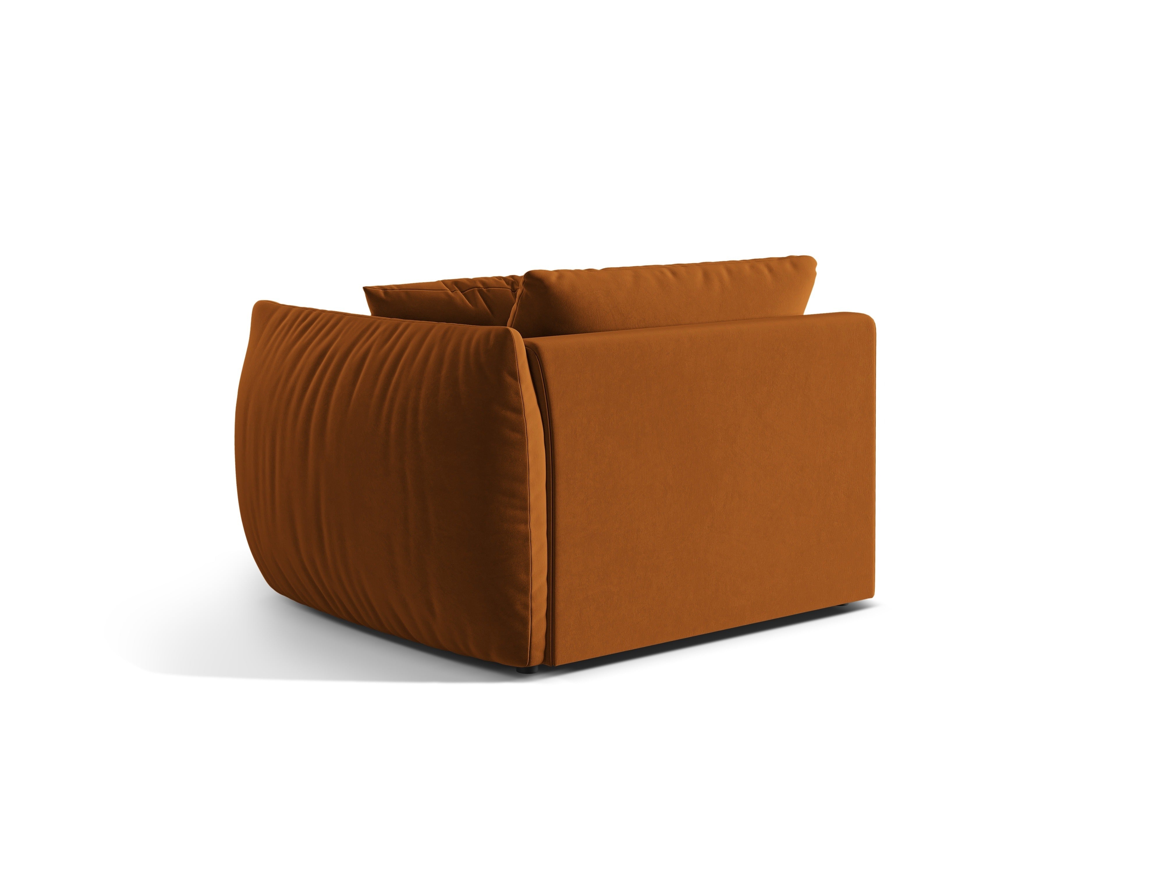 CHRIS Velvet Modular Sofa - Wide Right Element Terracotta