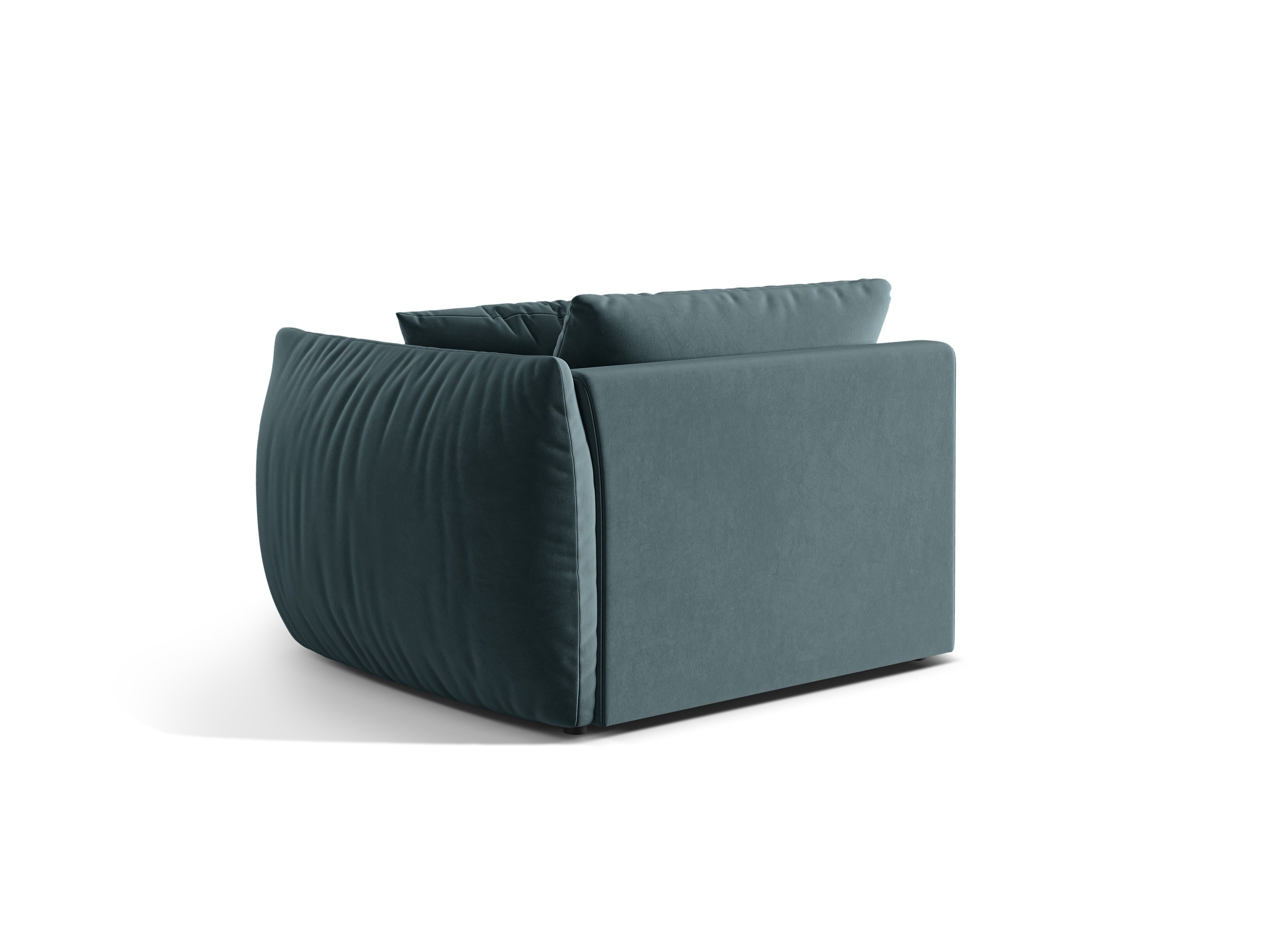 CHRIS Velvet Modular Sofa - Wide Right Element Light Blue