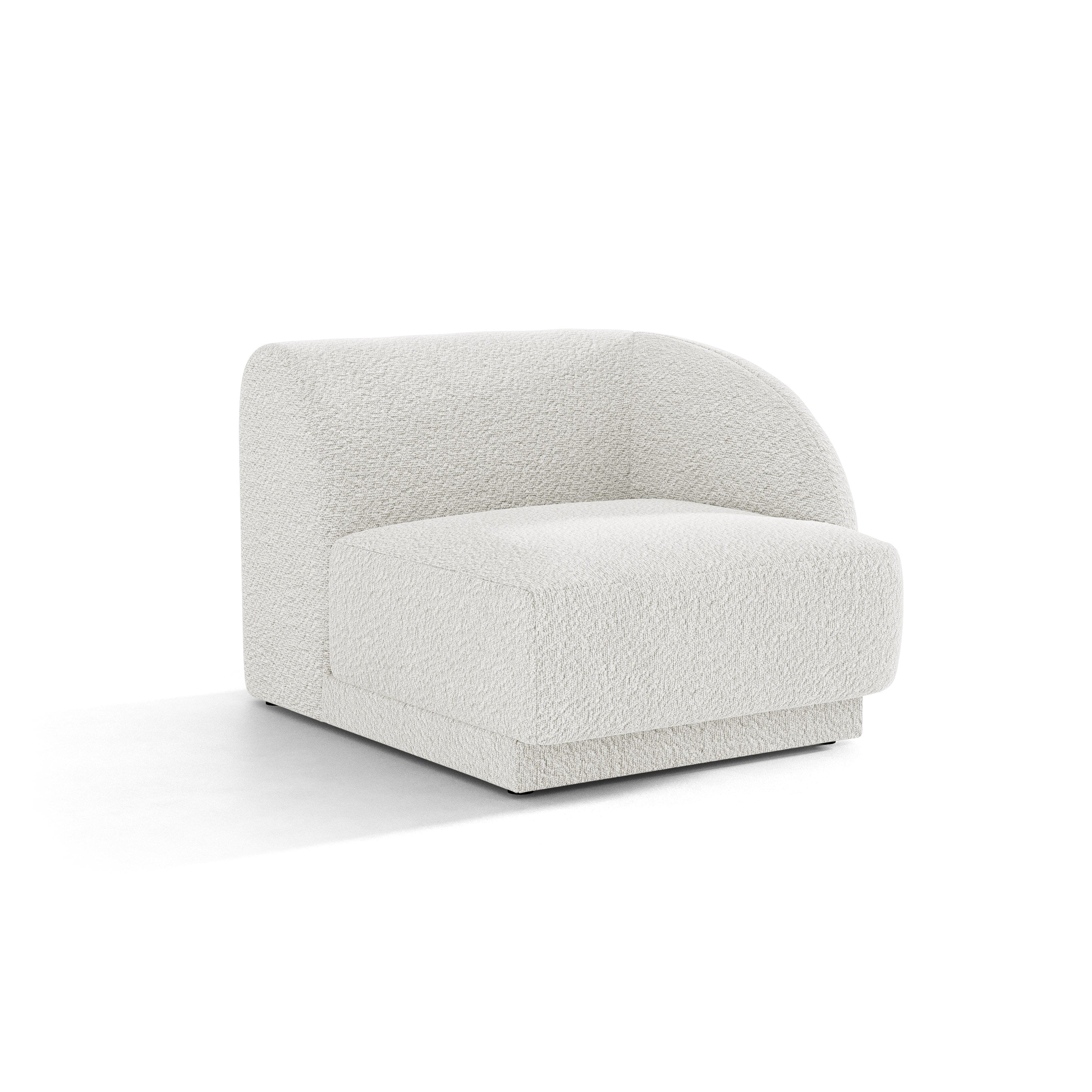 Modulaire bank MILEY - rechter module witte boucle