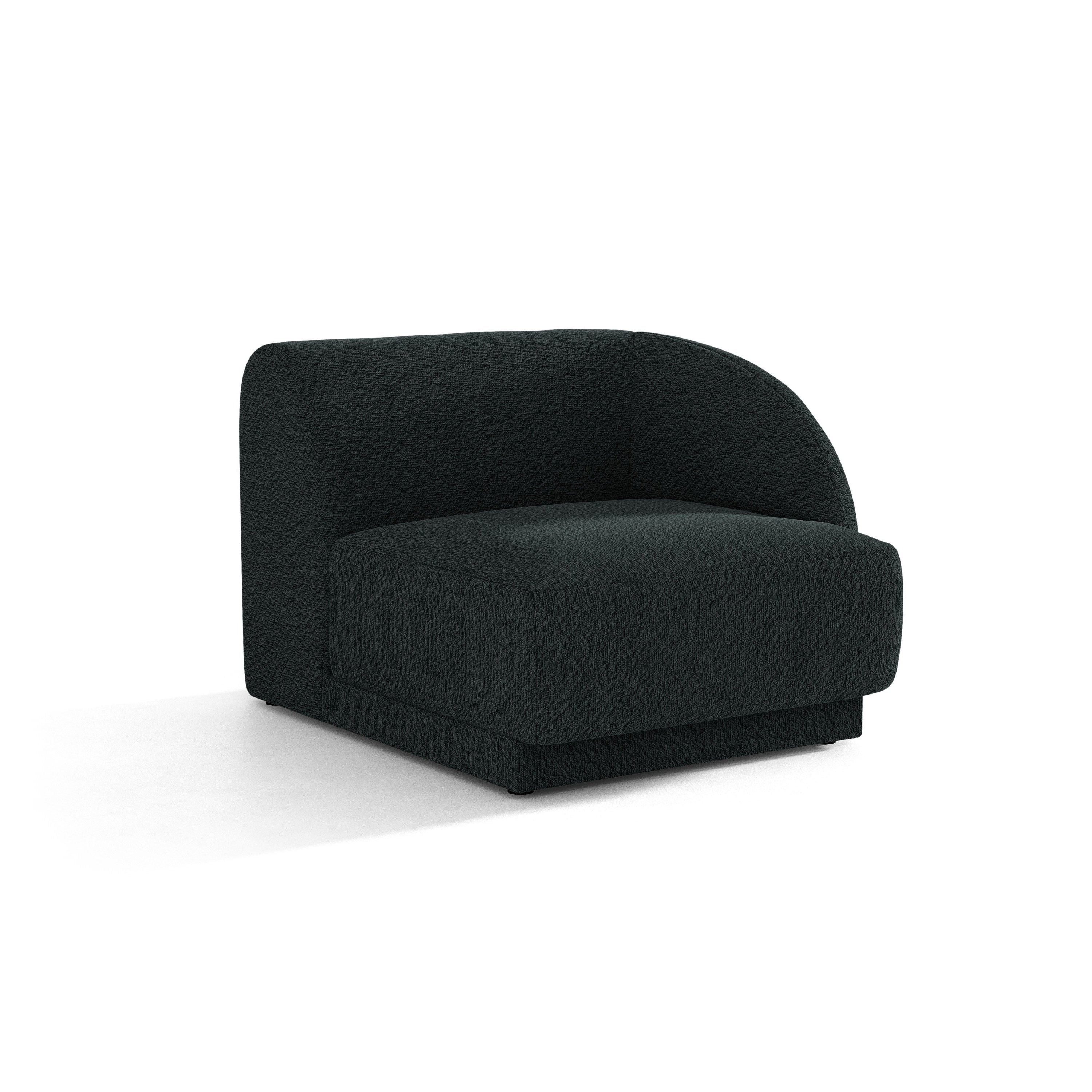 Modulaire bank MILEY - rechter module zwarte boucle