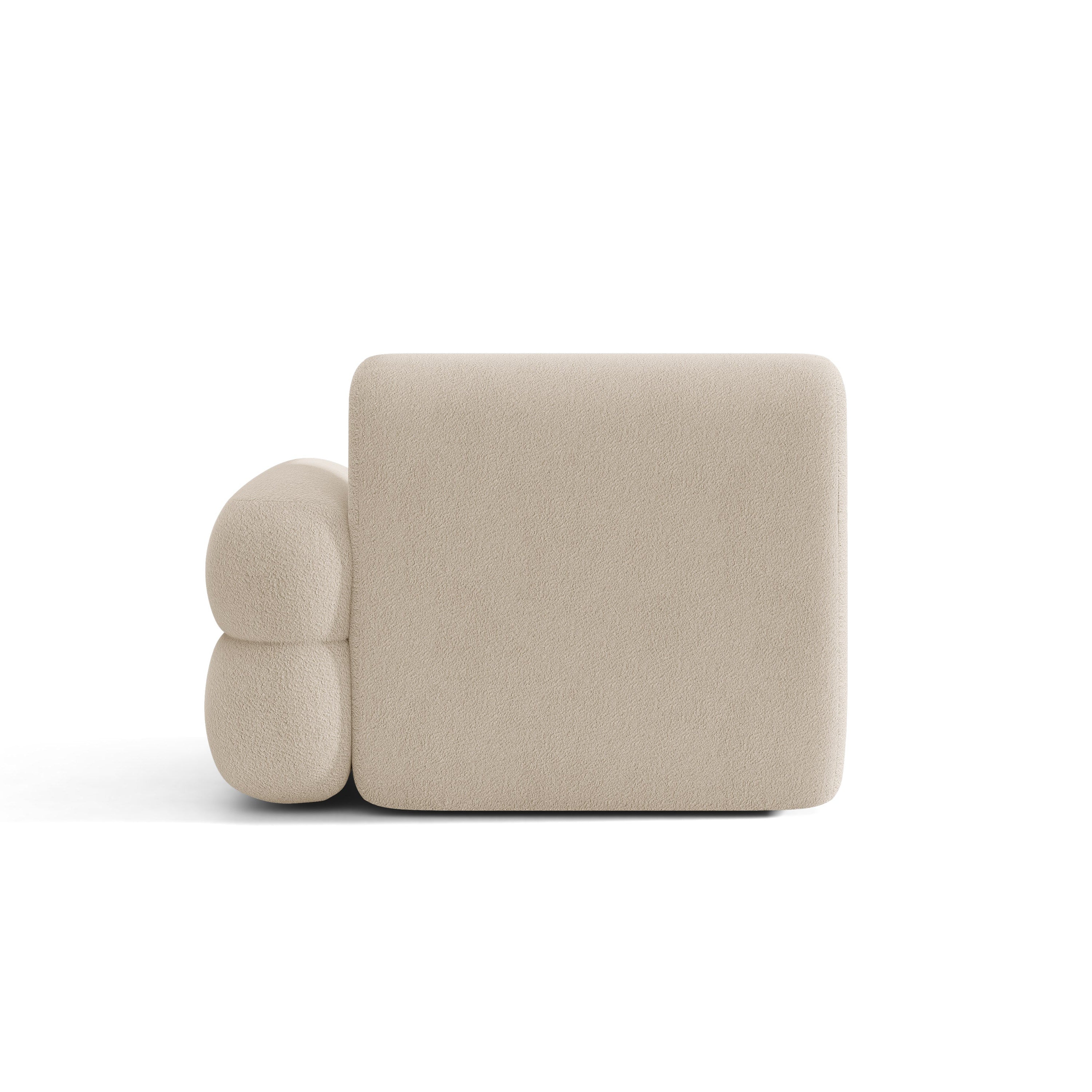 Modulaire bank NEO - rechts module in beige bouclé