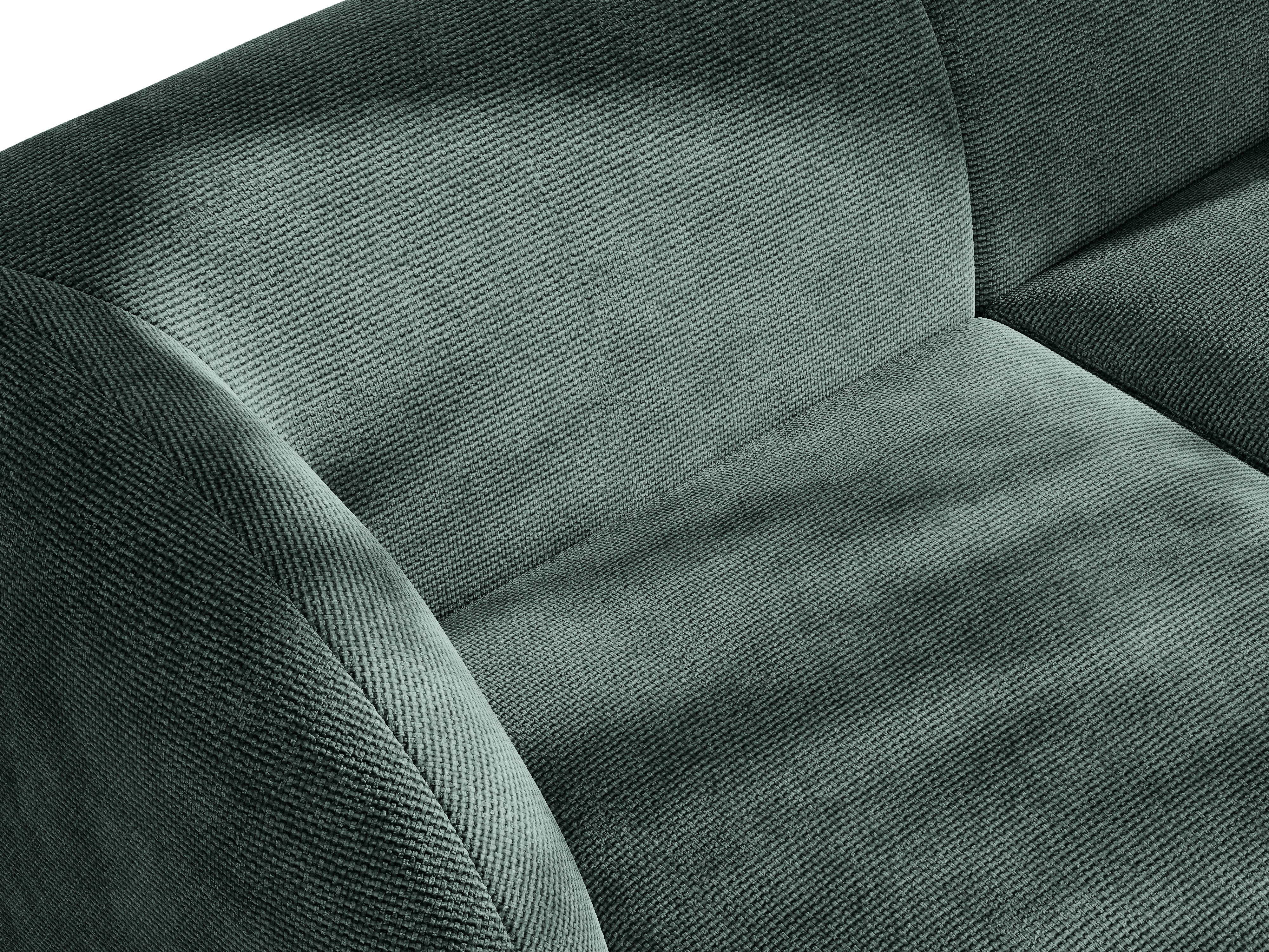 Sofa modułowa MILEY - moduł prawostronny petrol szenil jedwabisty z podłokietnikami