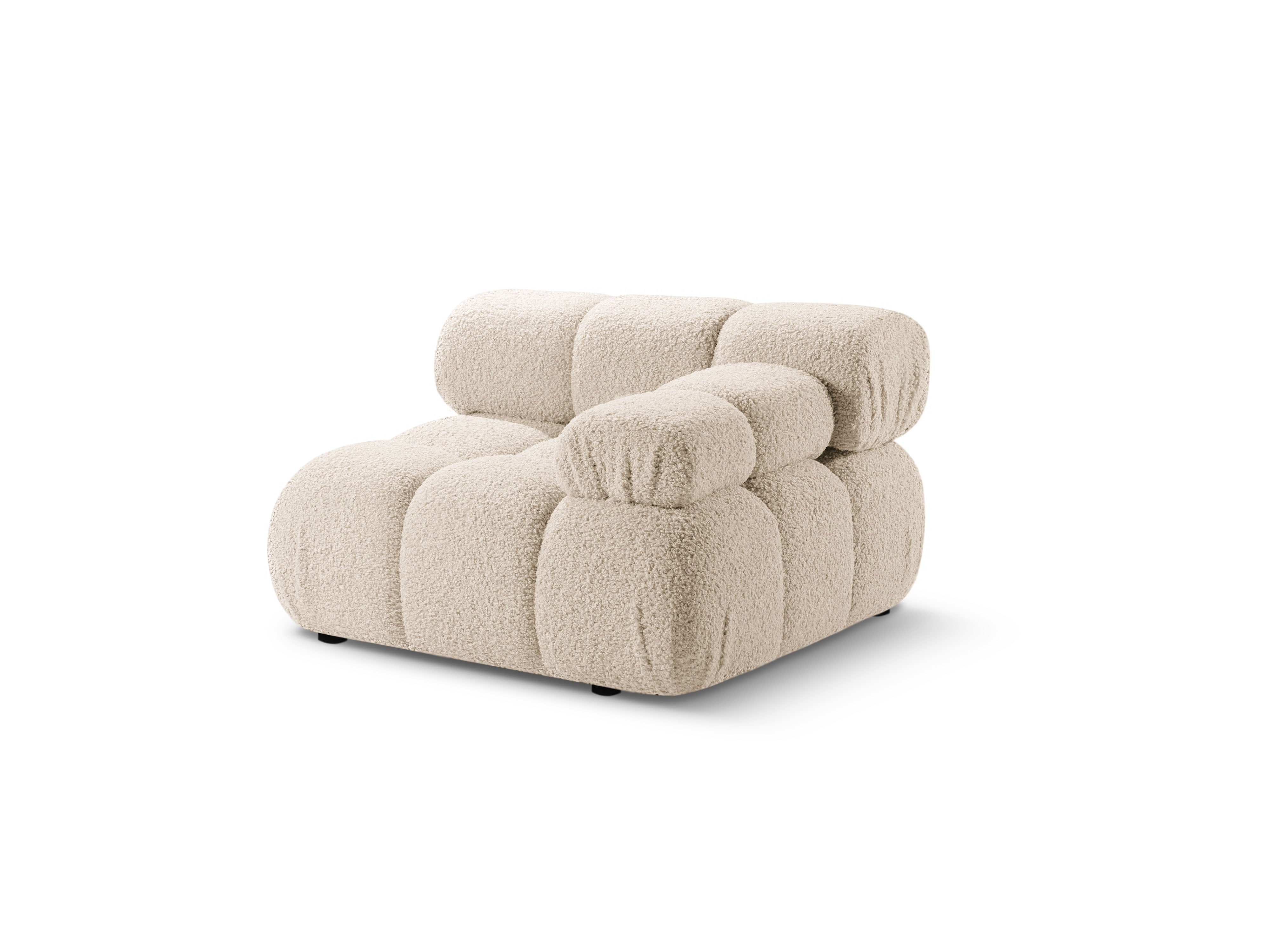 Modulaire bank BELLIS - rechtszijdig module in beige bouclé