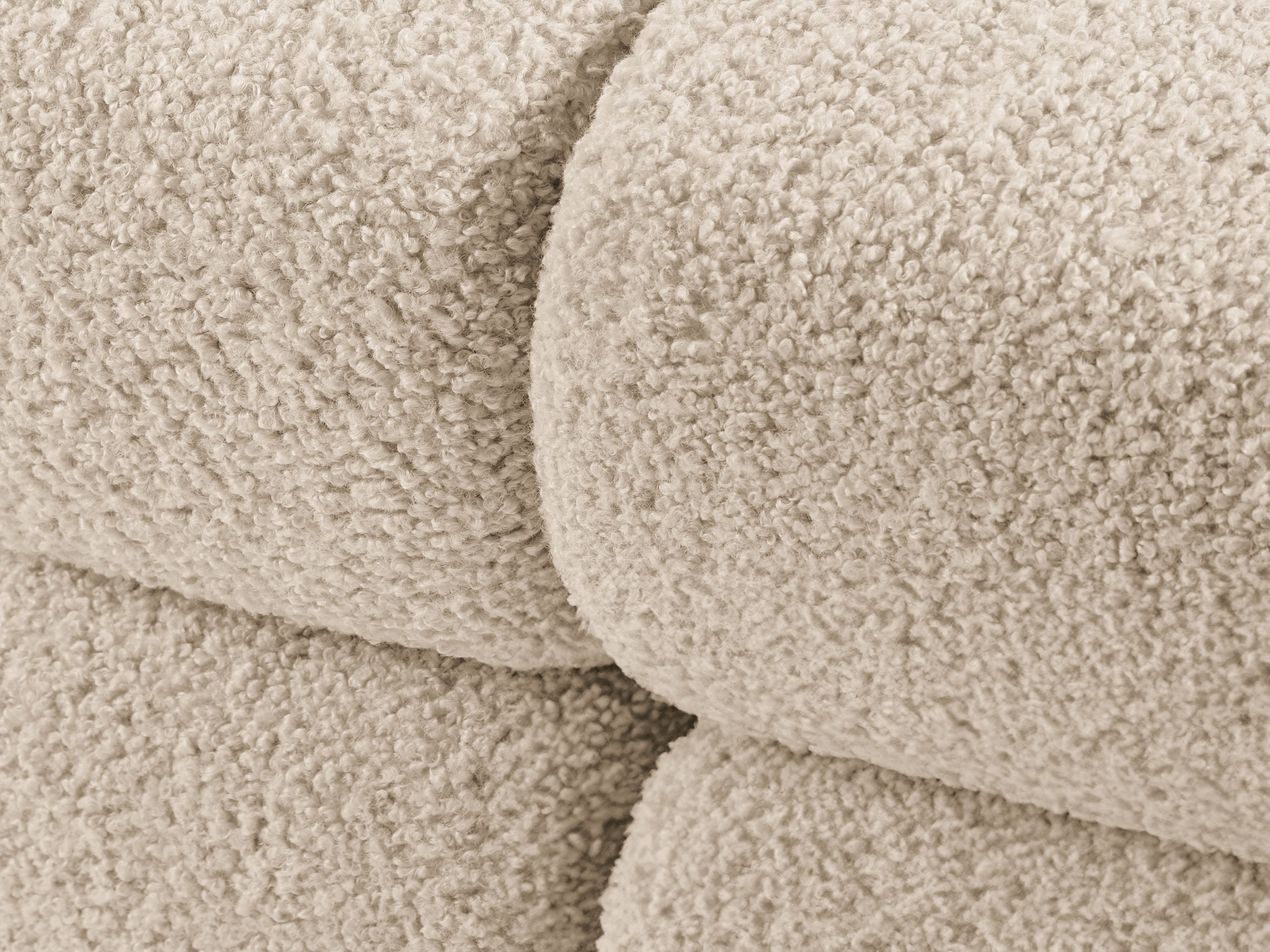 Modulaire bank BELLIS - rechtszijdig module in beige bouclé