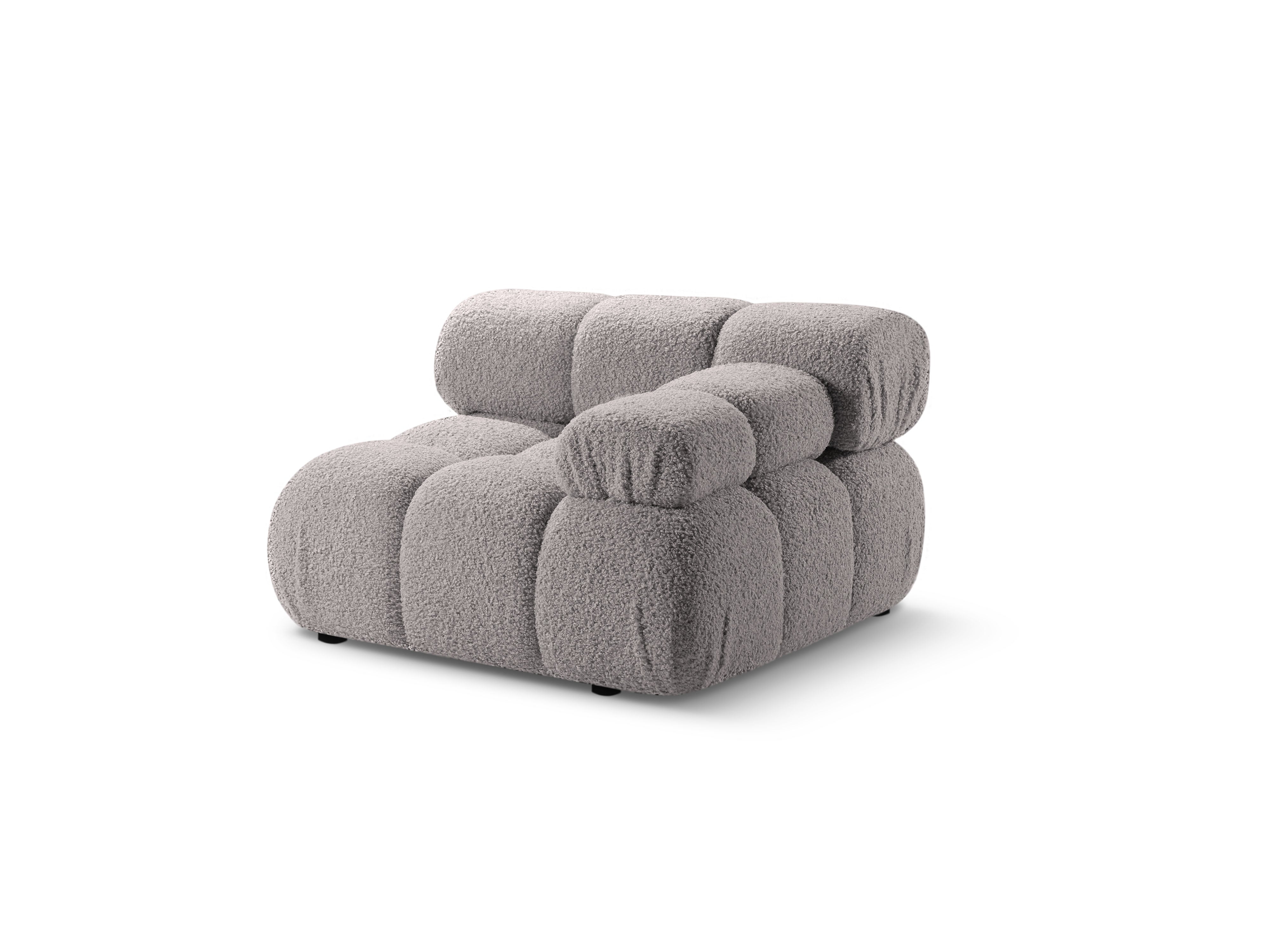 Modulaire bank BELLIS - rechter module grijze boucle