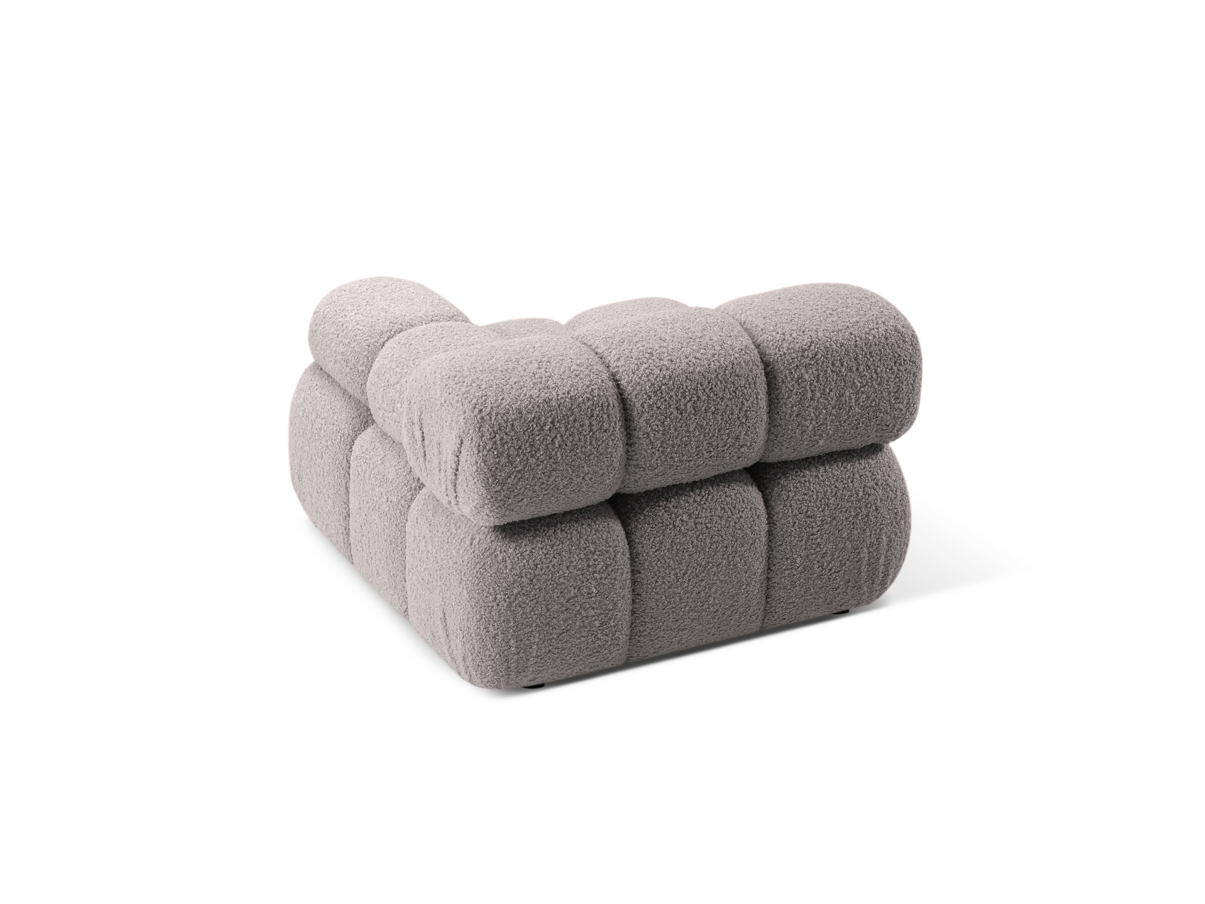 Modulaire bank BELLIS - rechter module grijze boucle