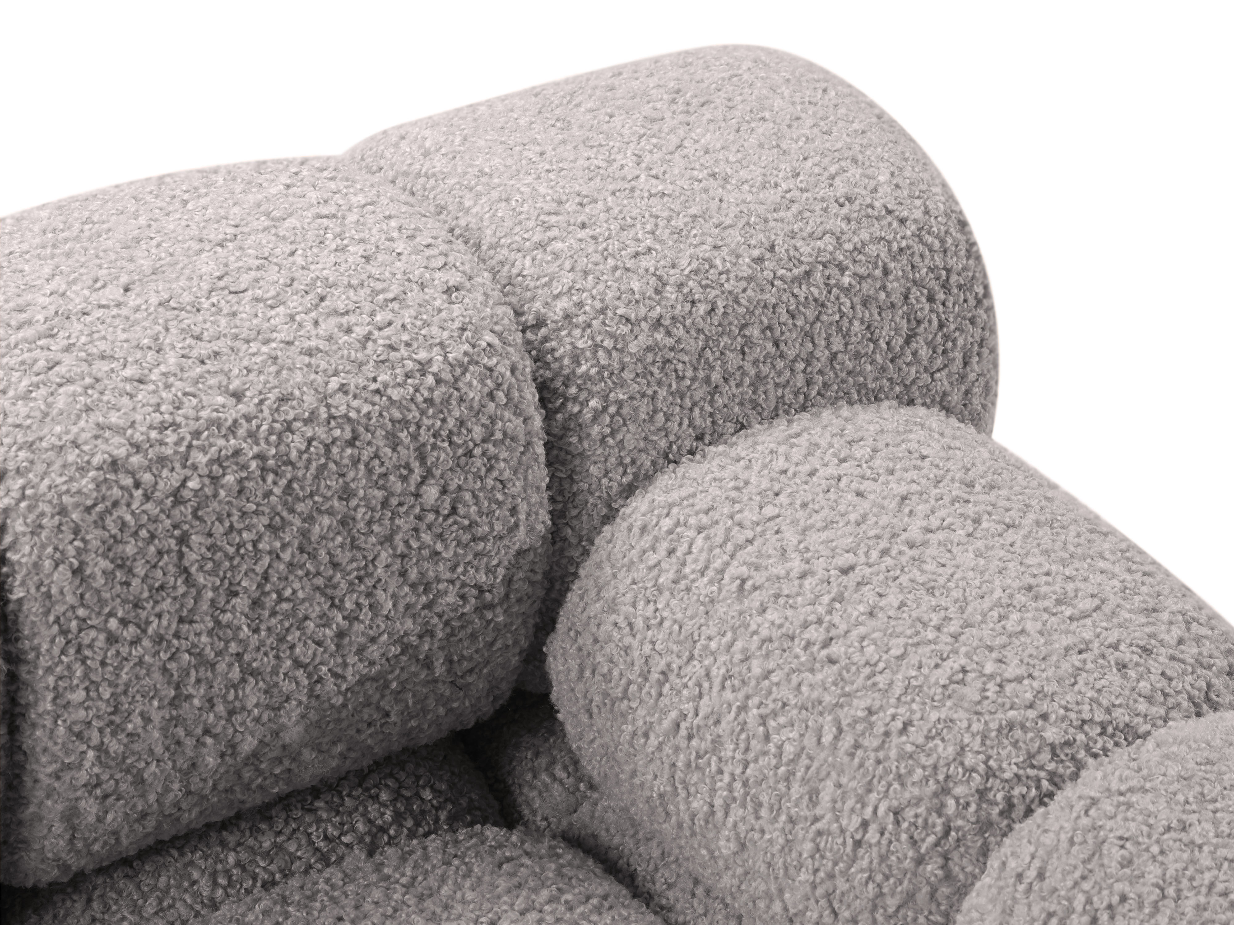 Modulaire bank BELLIS - rechter module grijze boucle