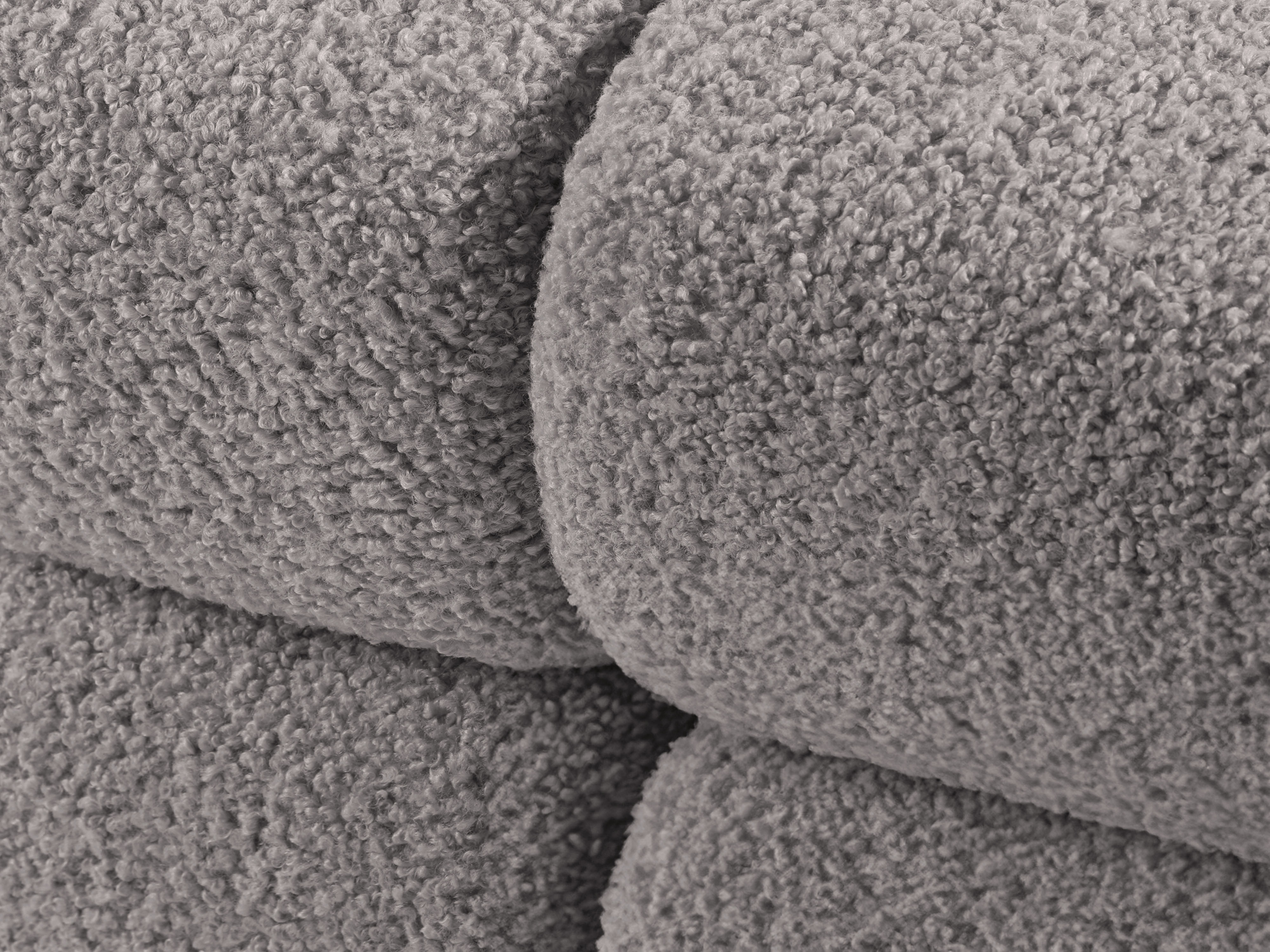 Modulaire bank BELLIS - rechter module grijze boucle