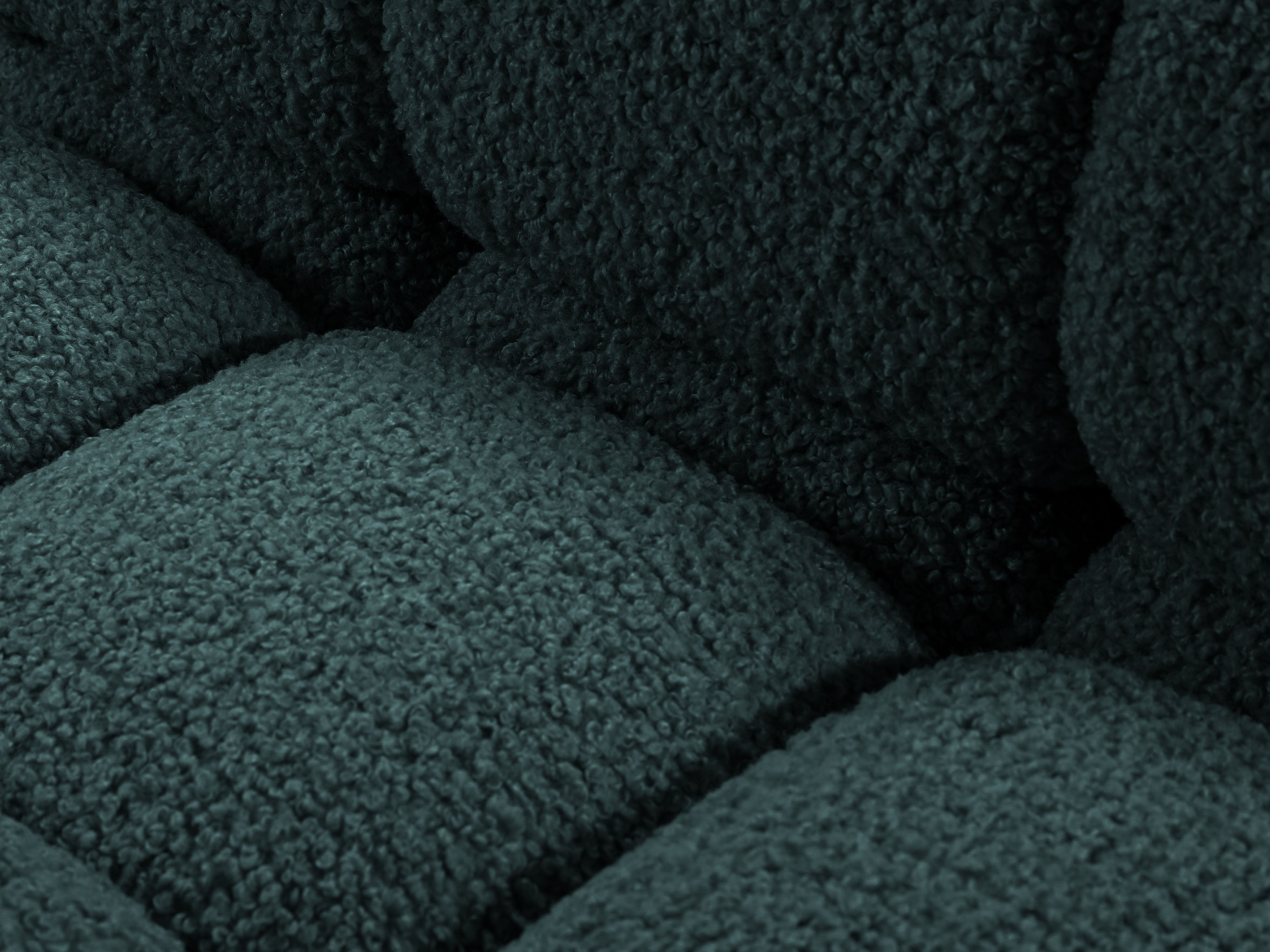 Modulaire bank BELLIS - diepe rechtse module in petrol boucle
