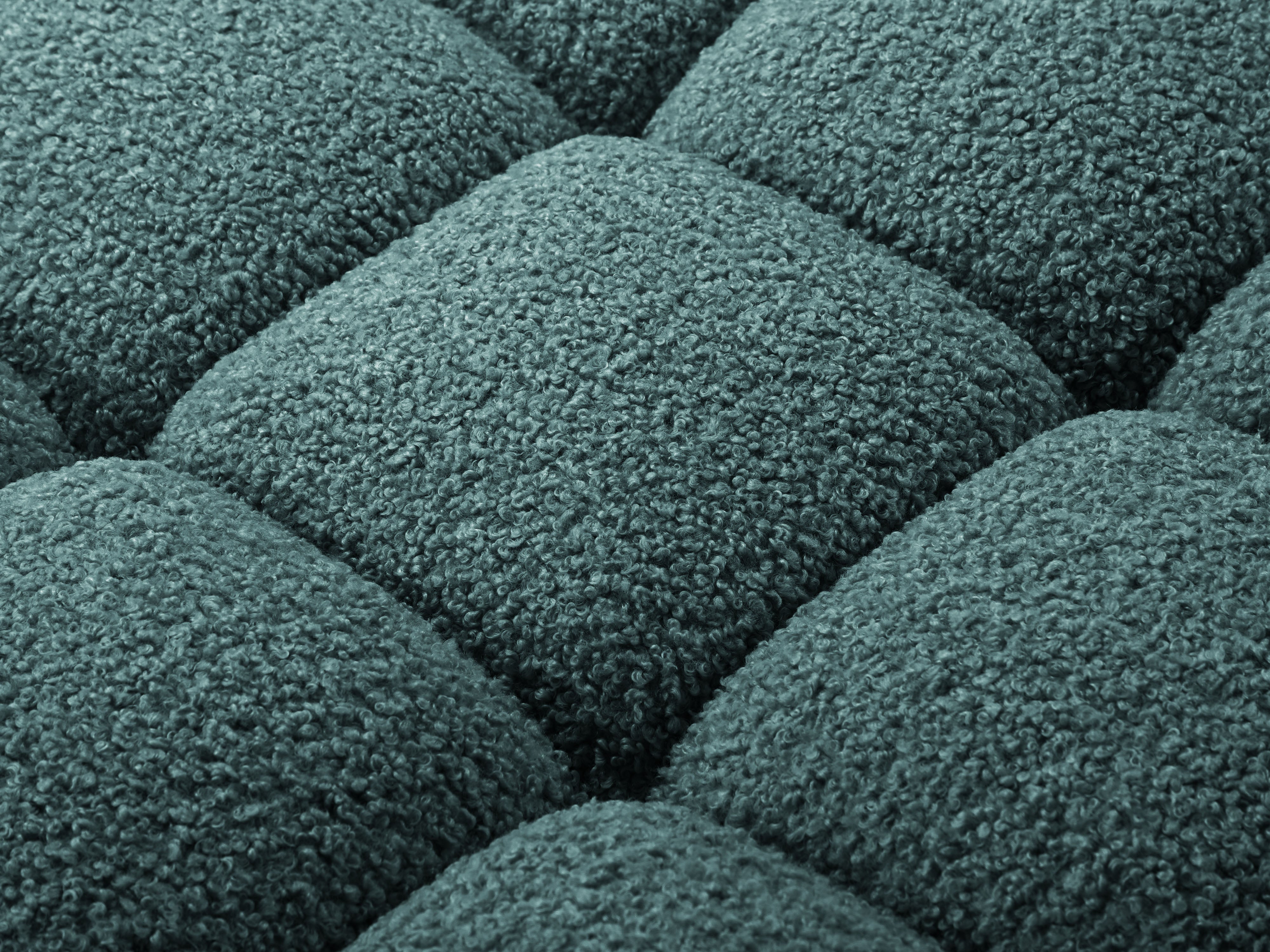 Modulaire bank BELLIS - diepe rechtse module in petrol boucle