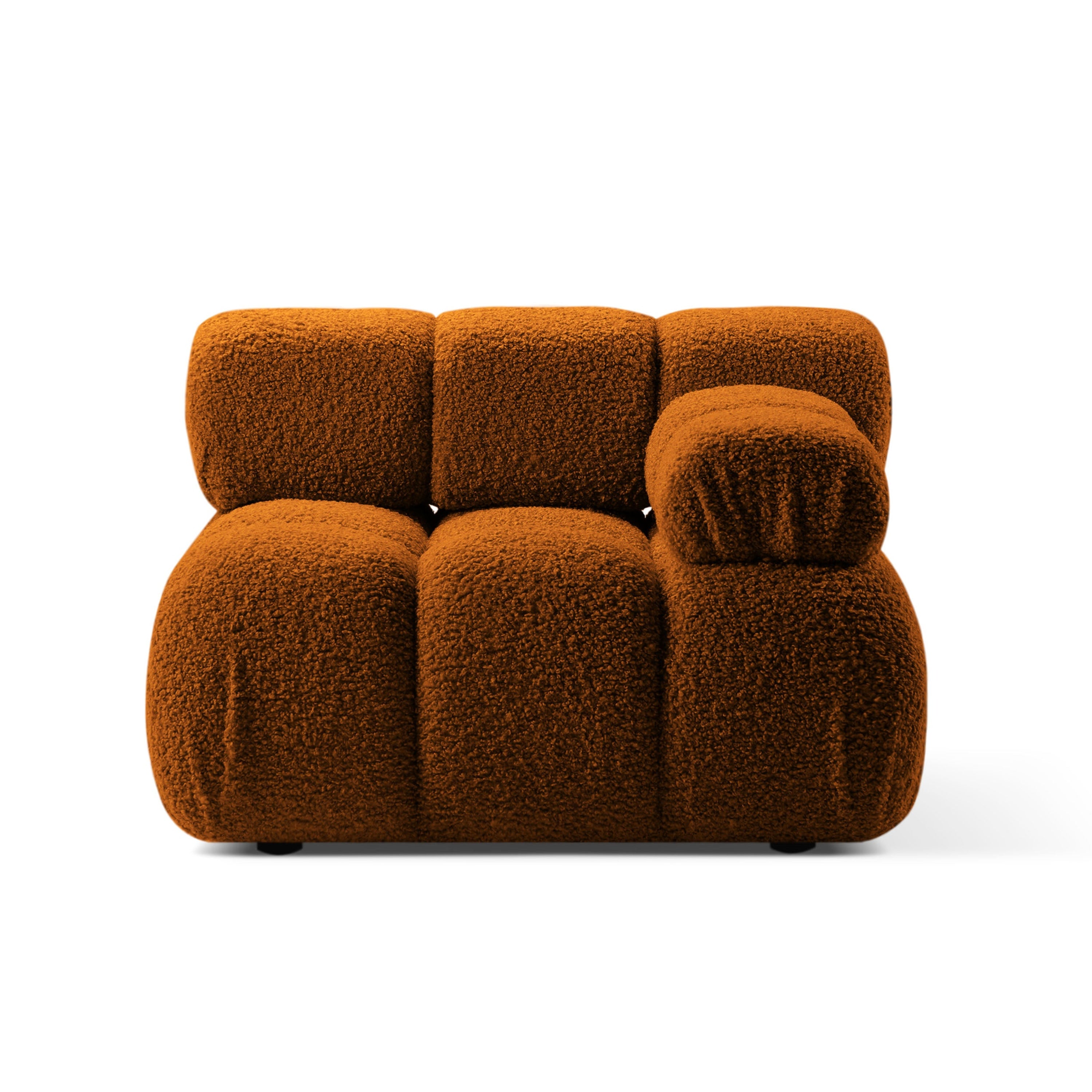 Modulaire bank BELLIS - rechter module in baksteen boucle