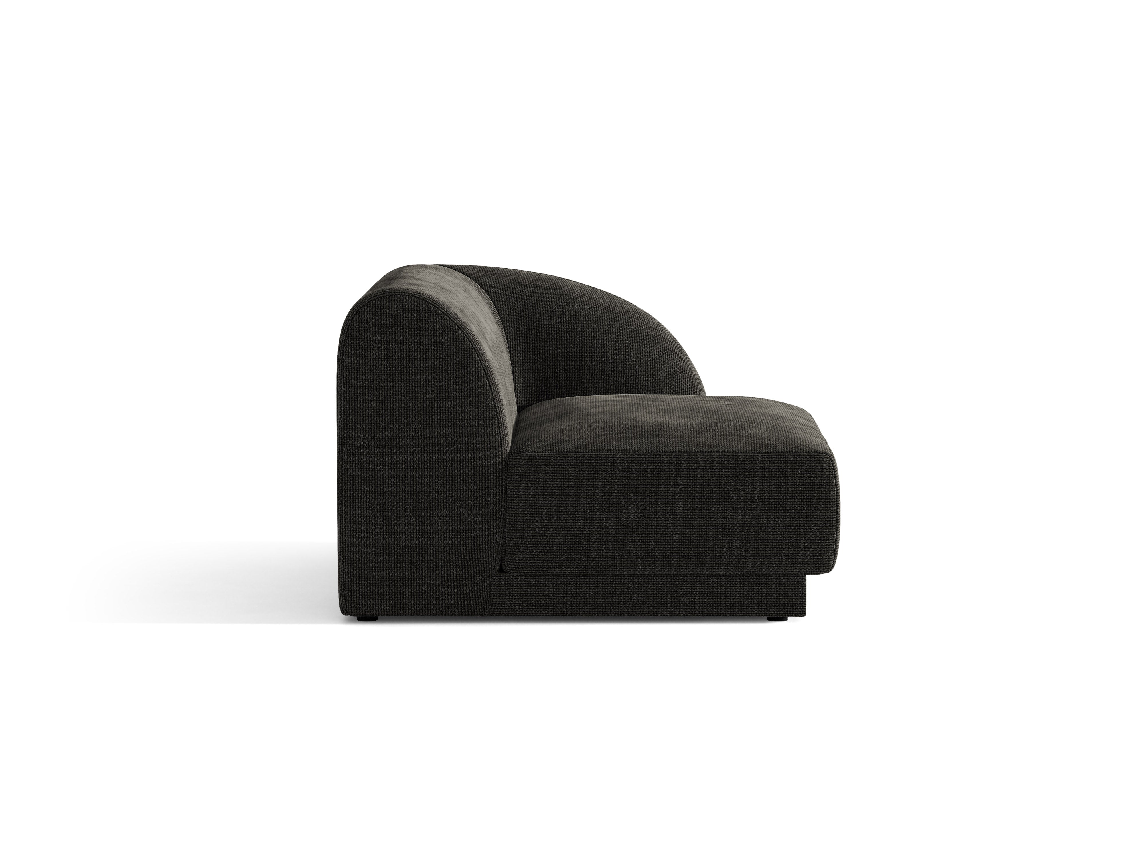 Modulaire bank - rechter module MILEY zwart chenille