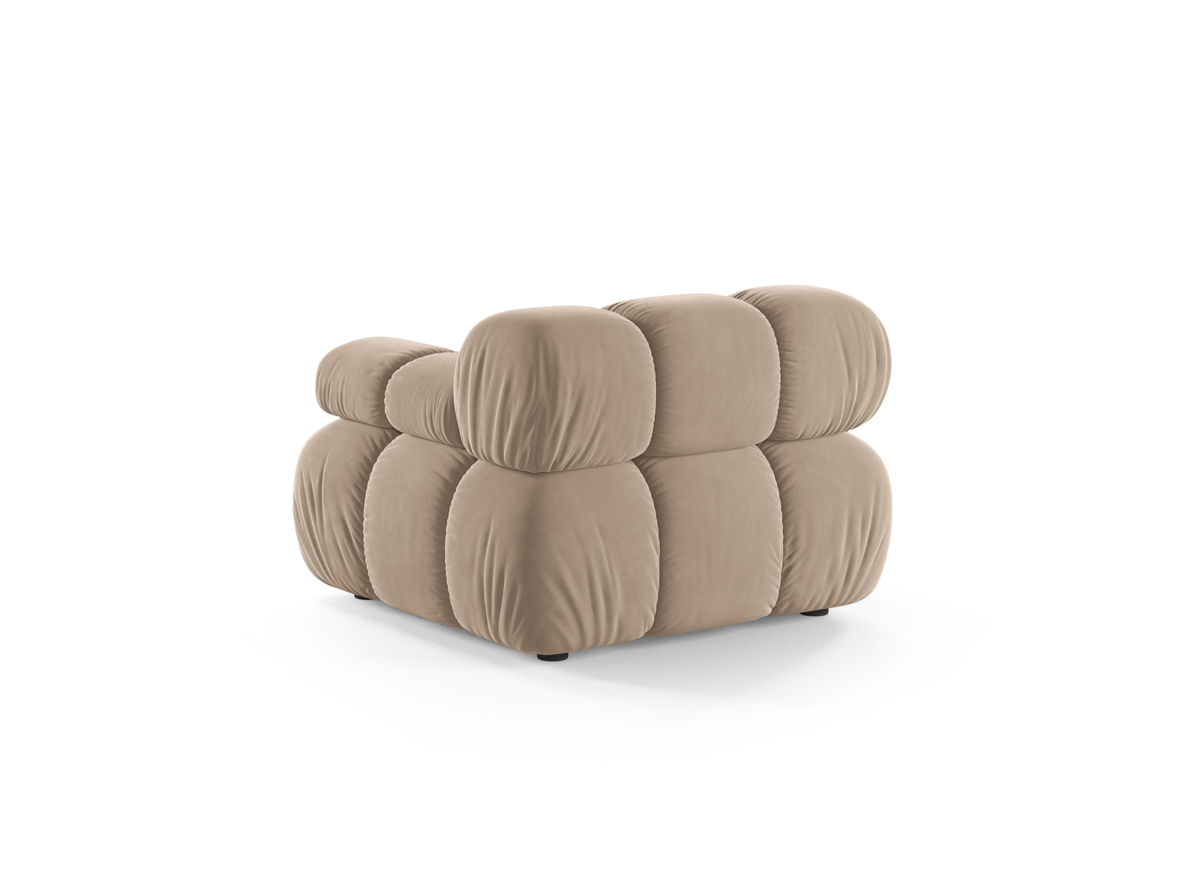 Modulaire bank BELLIS - rechtsmodule in beige fluweel