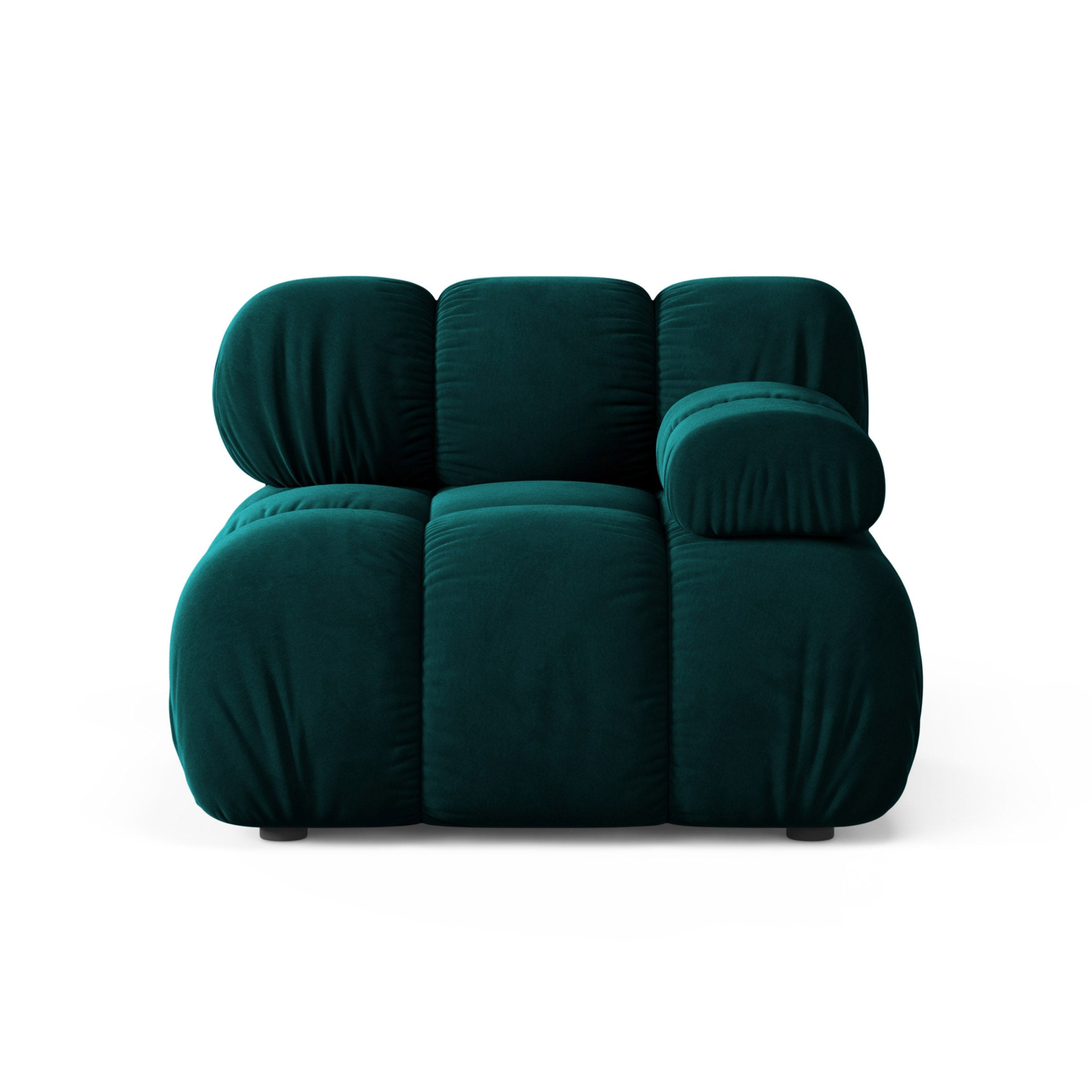 Modulaire bank BELLIS - diep rechts module in petrol velours