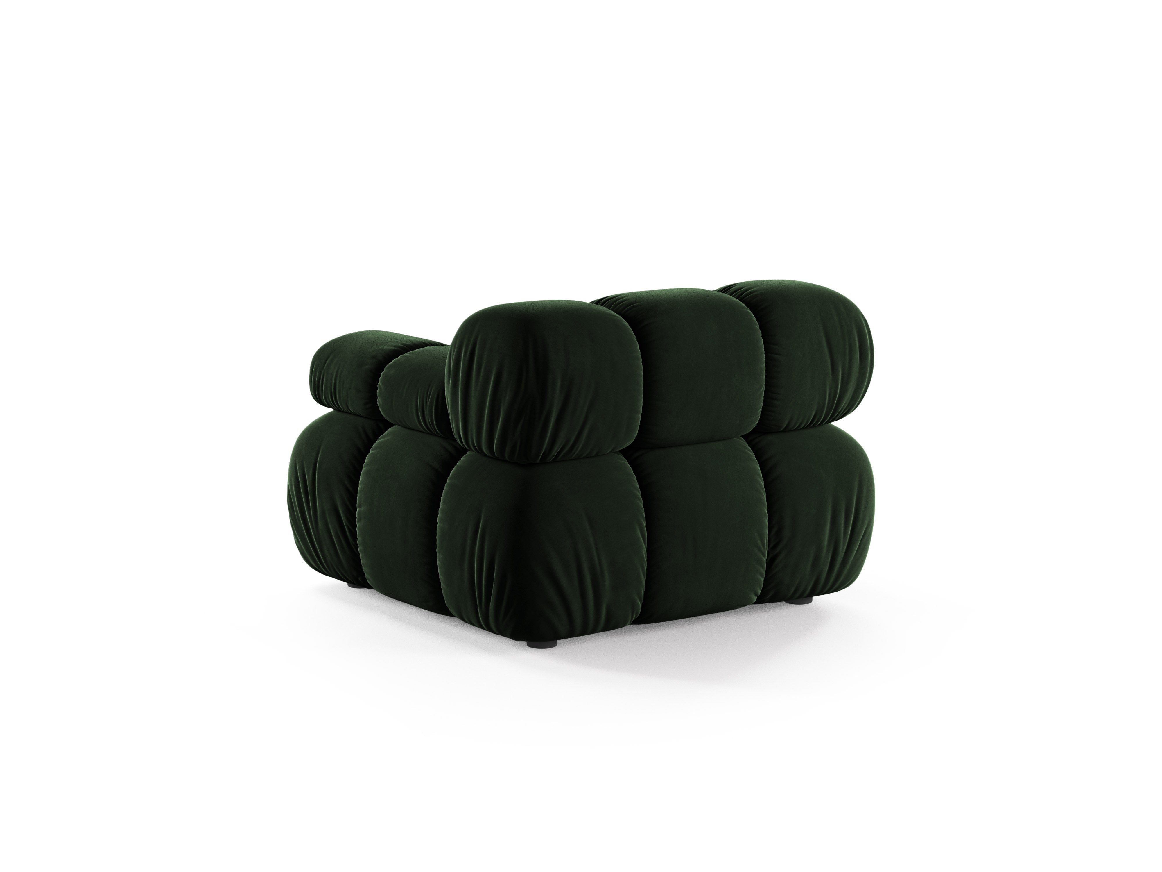 Modulaire bank BELLIS - rechter module in flessengroen velours