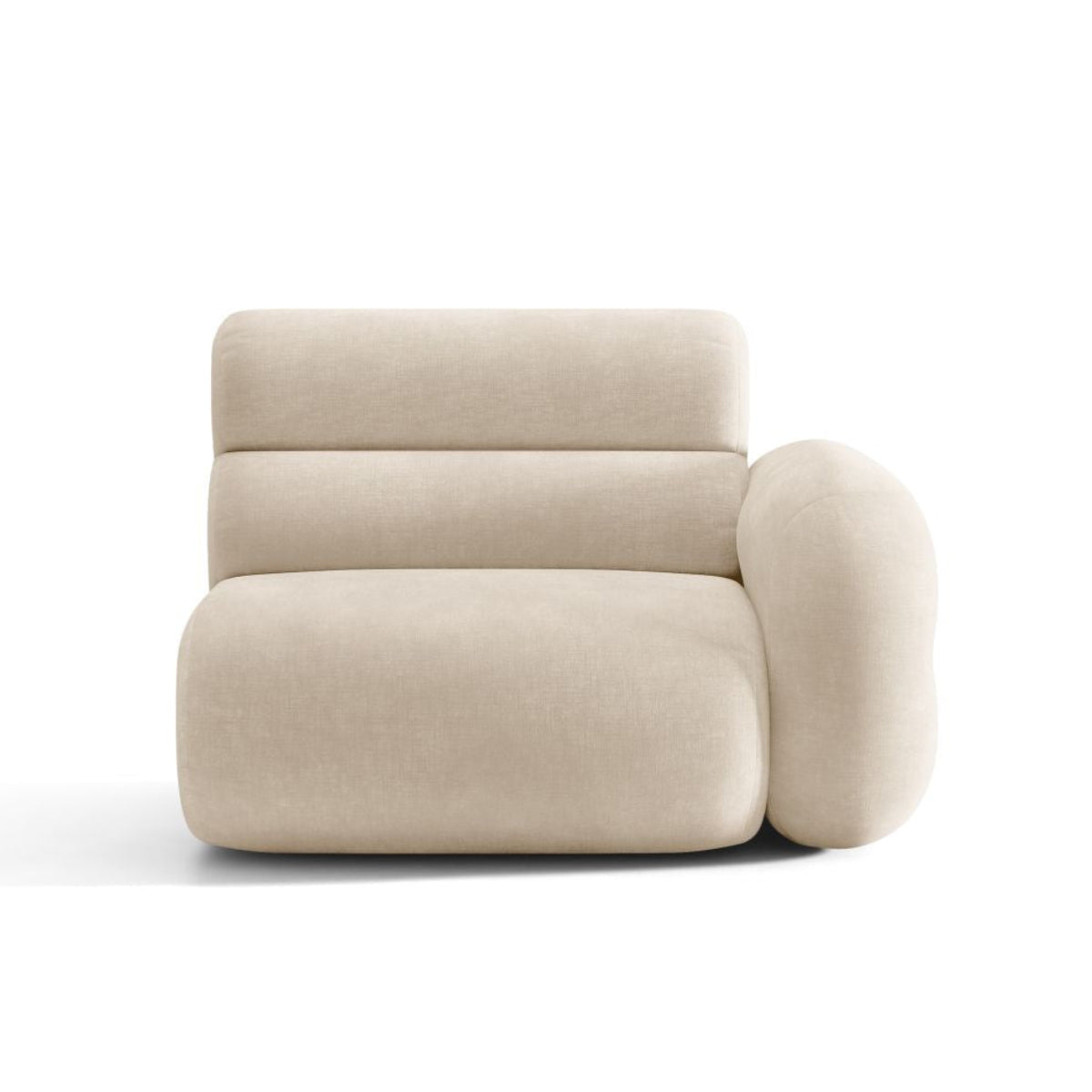 Modulaire bank NEO - rechtsmodule in lichtbeige chenille