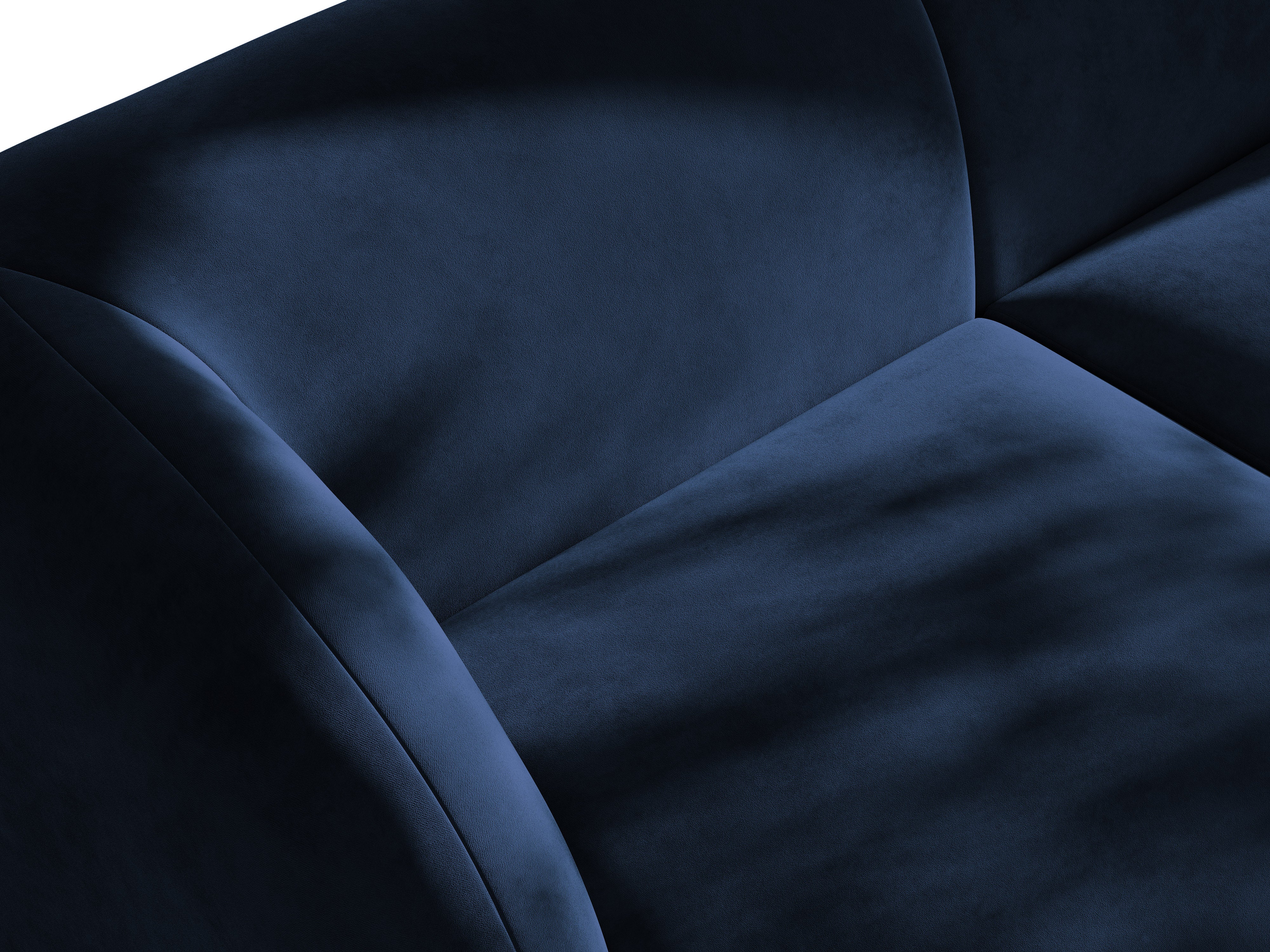 Sofa modułowa aksamitna MILEY - moduł prawostronny granat królewski do salonu – Micadoni