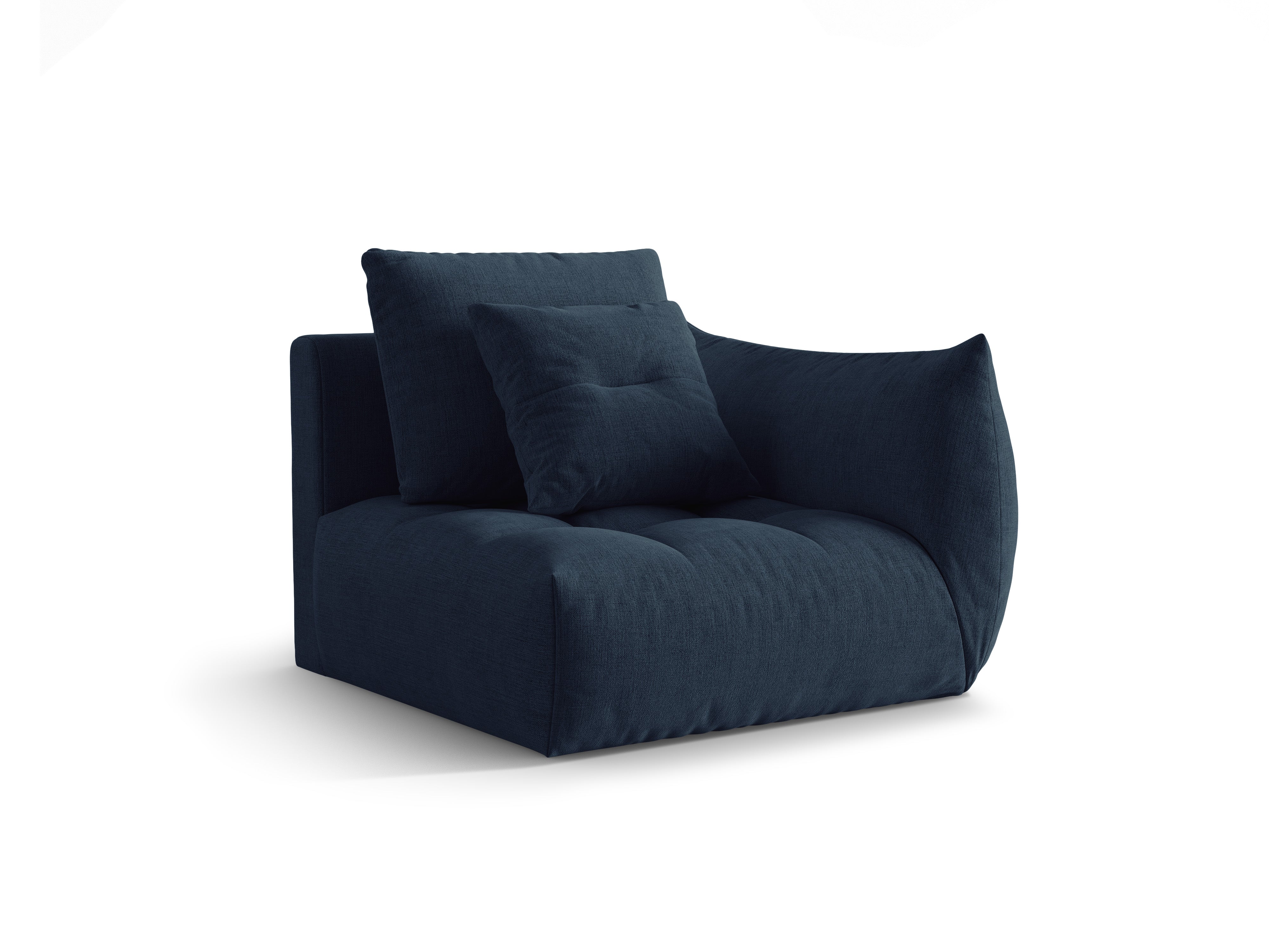 Modulaire bank BLOOM - rechterelement donkerblauwe chenille