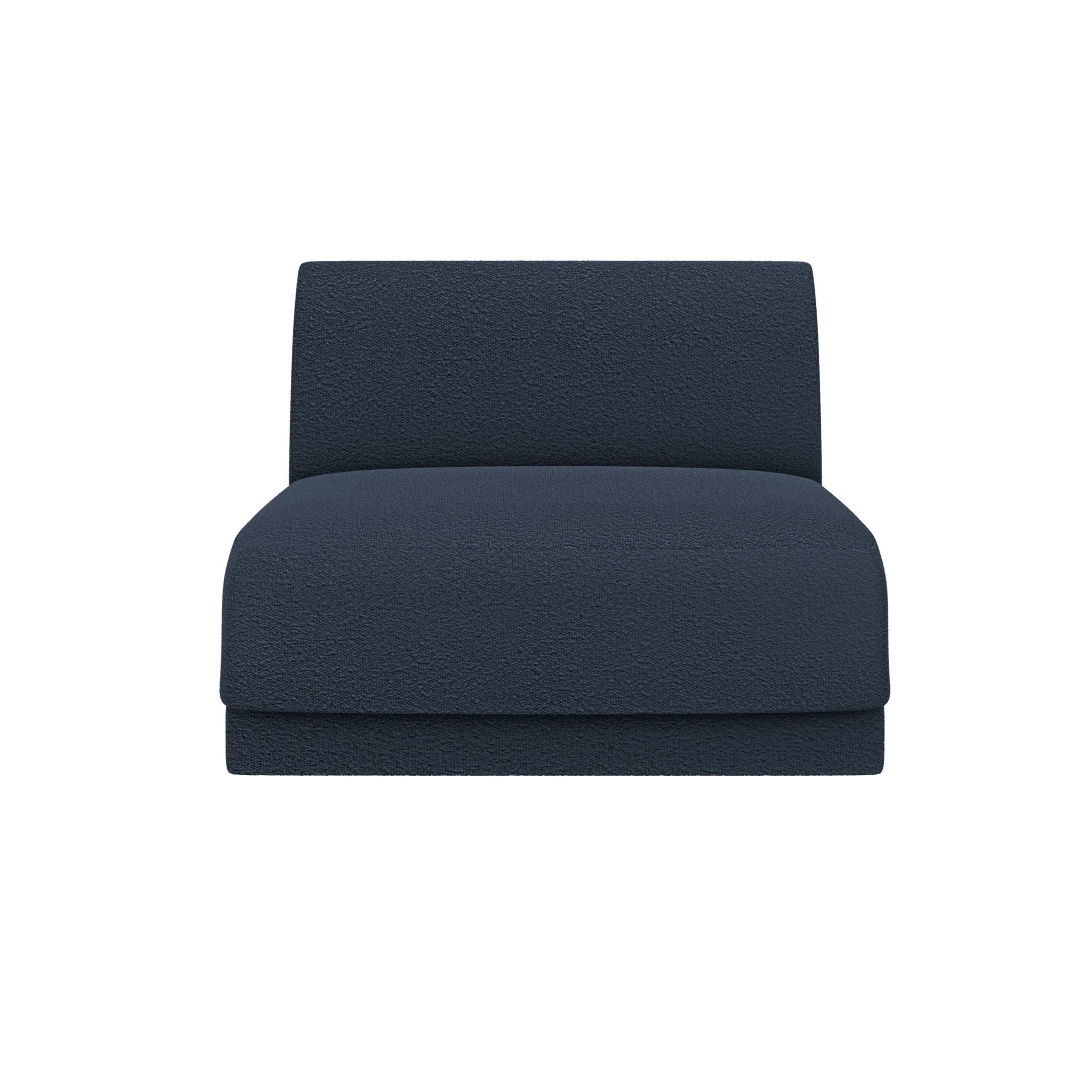 Armchair / module MILEY dark blue boucle