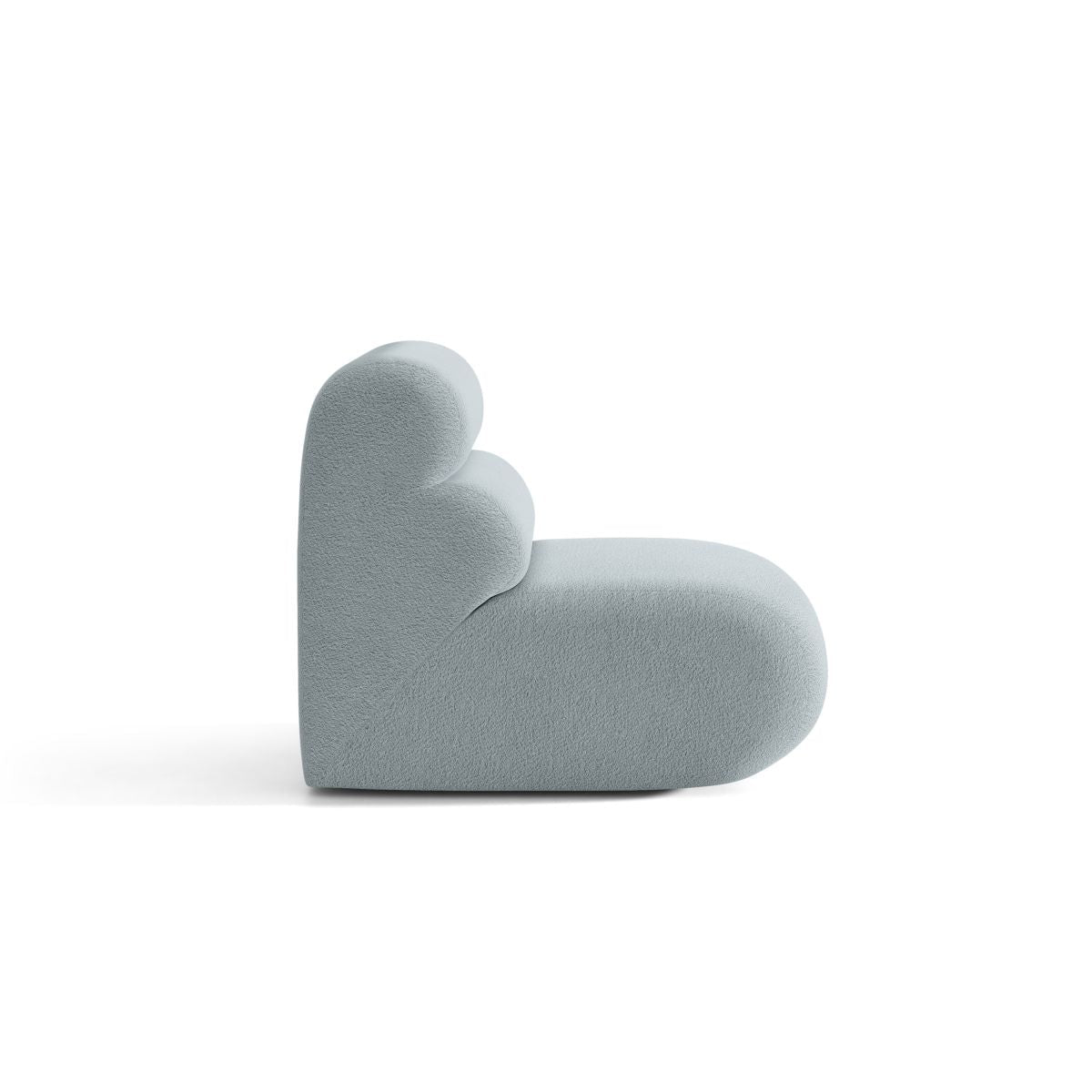 Neo fauteuil / module in lichtblauwe boucle