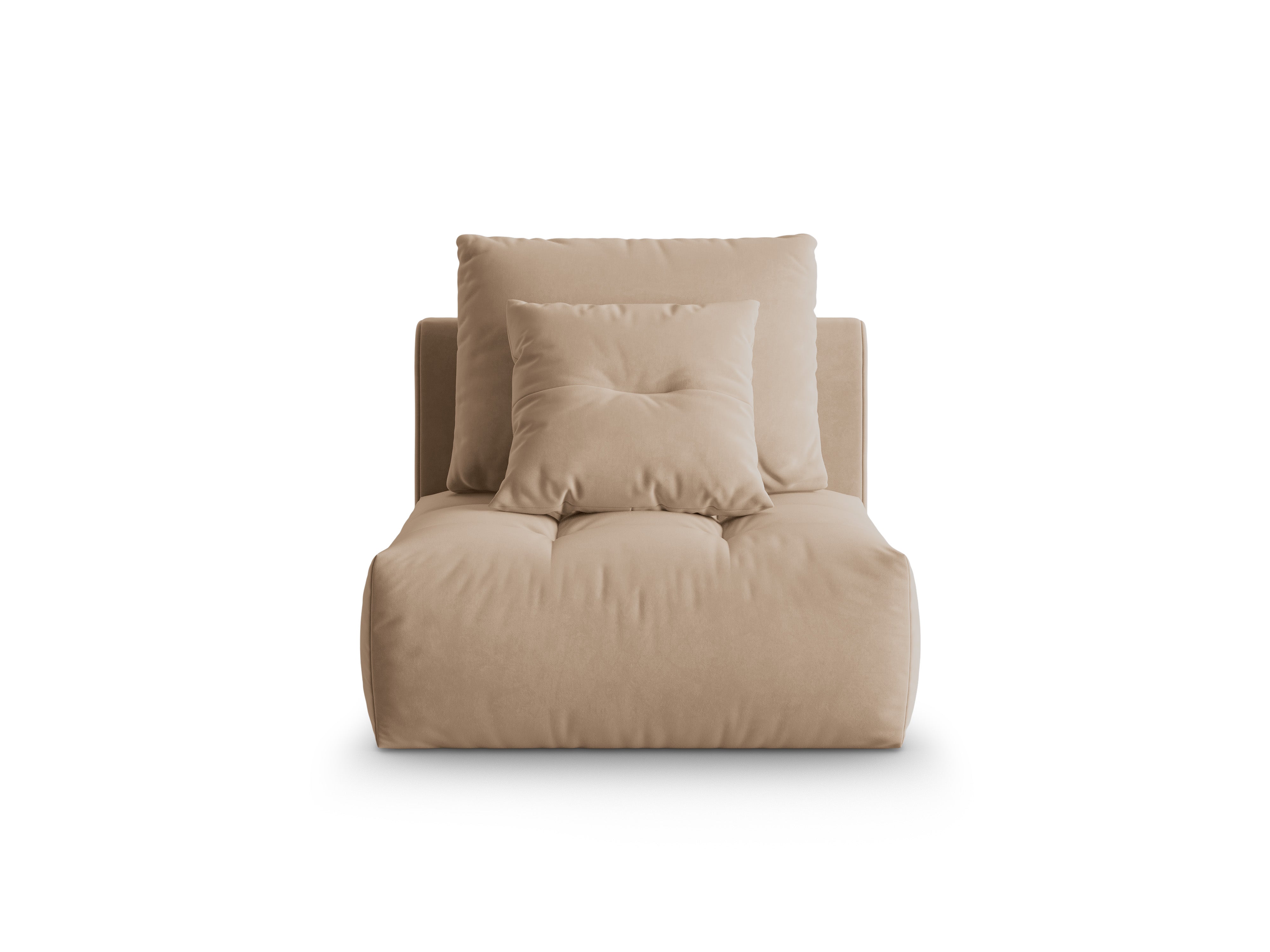 Armchair / velvet module BLOOM light brown